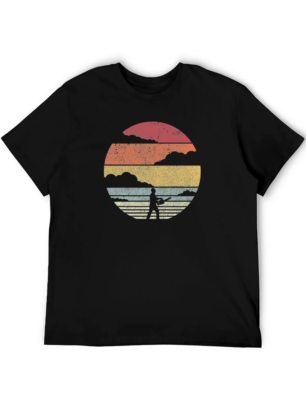 Retro Fisherman Silhouette Graphic Tee
