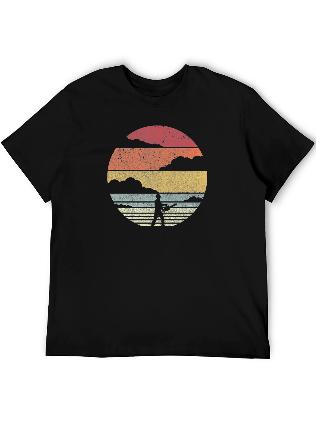 Retro Fisherman Silhouette Graphic Tee