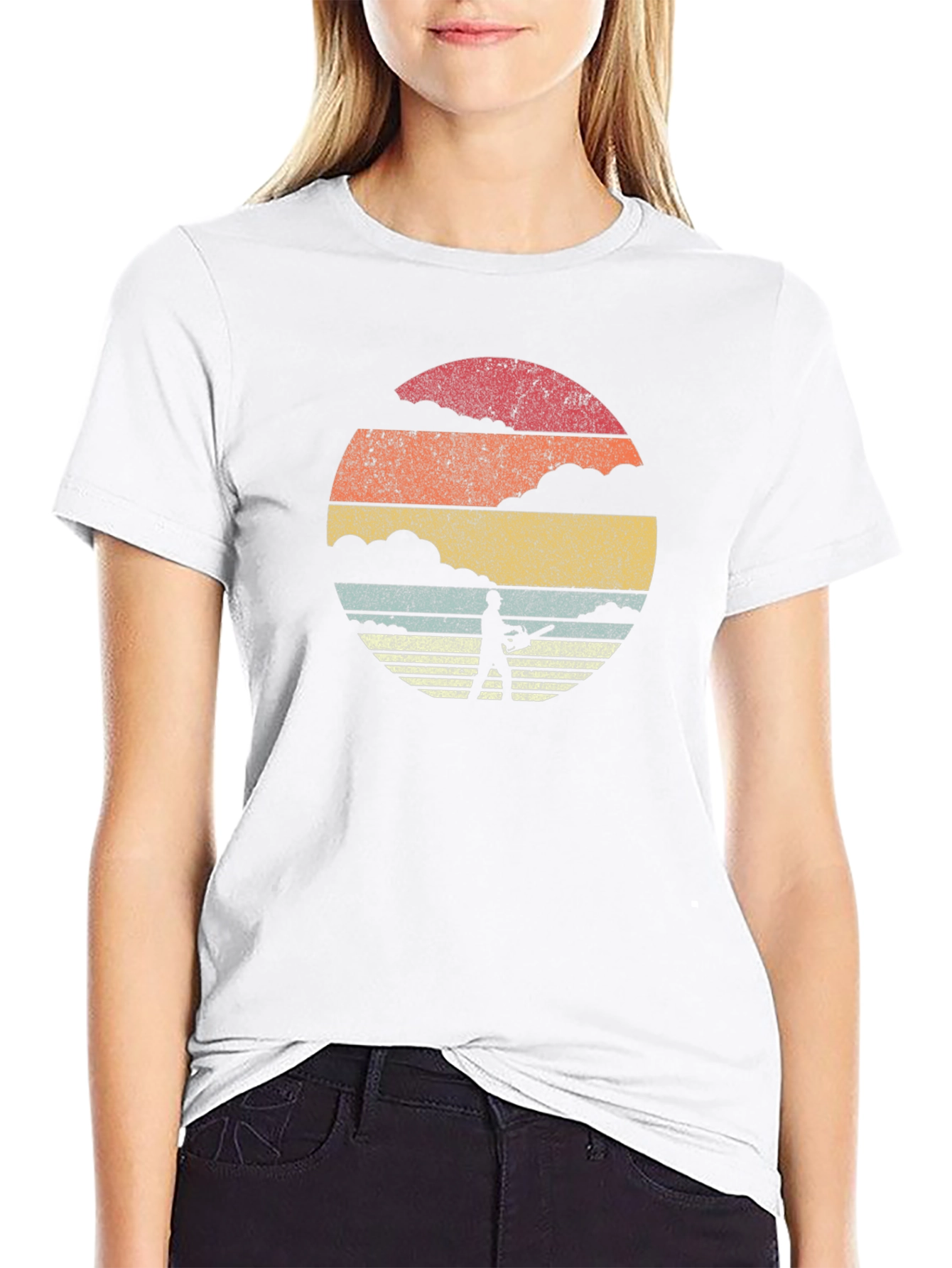 Retro Fisherman Silhouette Graphic Tee