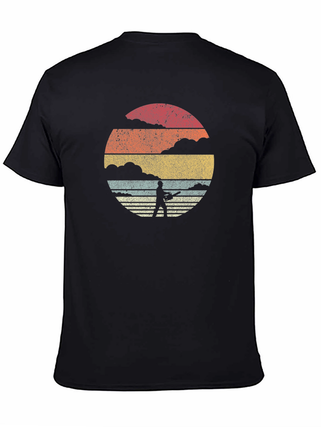 Retro Fisherman Silhouette Graphic Tee