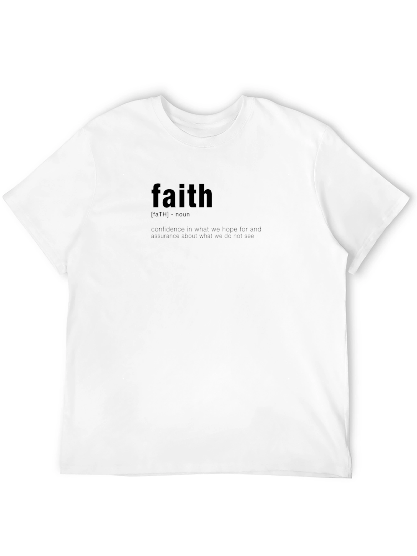 Faith Definition Black T-Shirt