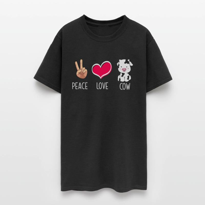 Peace Love Cow Illustration