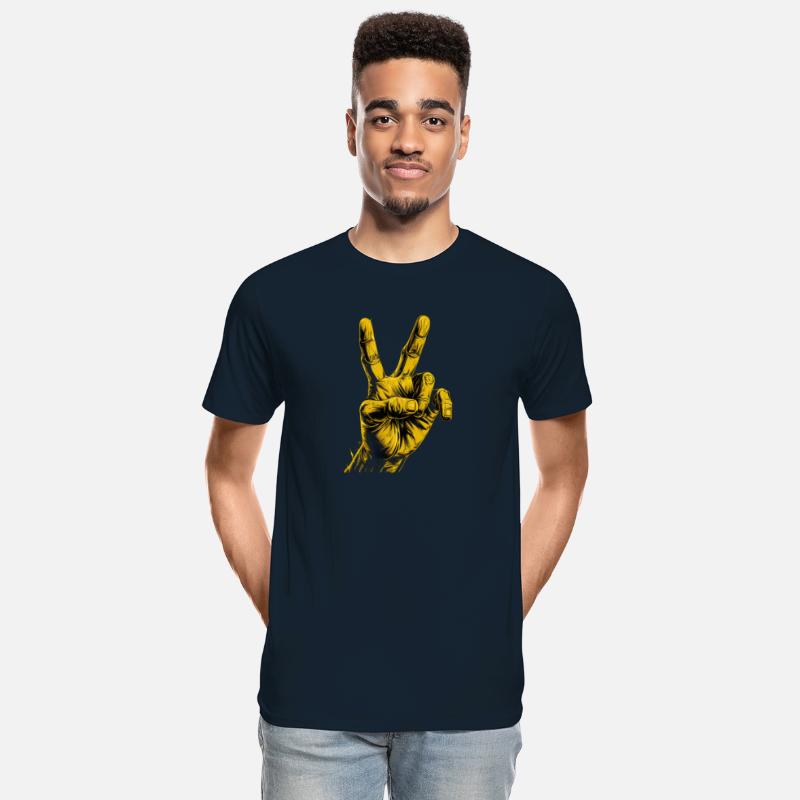 Peace sign hand symbol of global harmony and unity