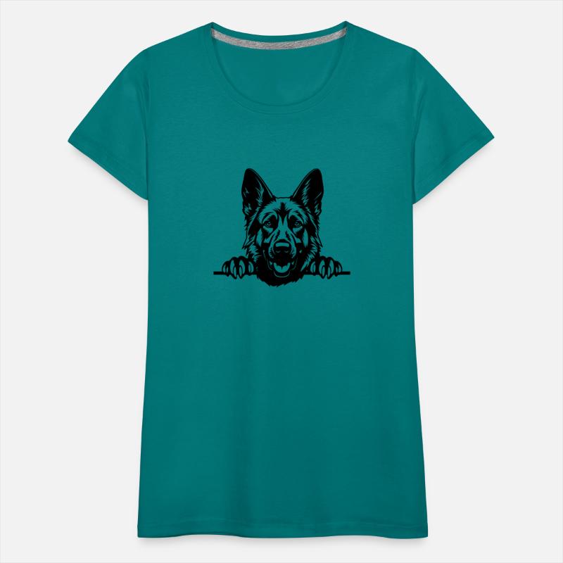 PEEKING DOG GERMAN SHEPHERD