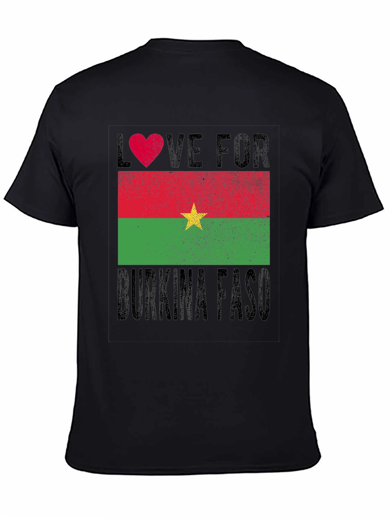 Burkina Faso Flag Heart T-Shirt - Love for Country Tee