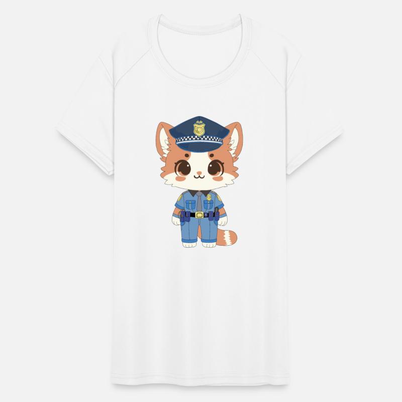 Police Woman Cute Cat Officer