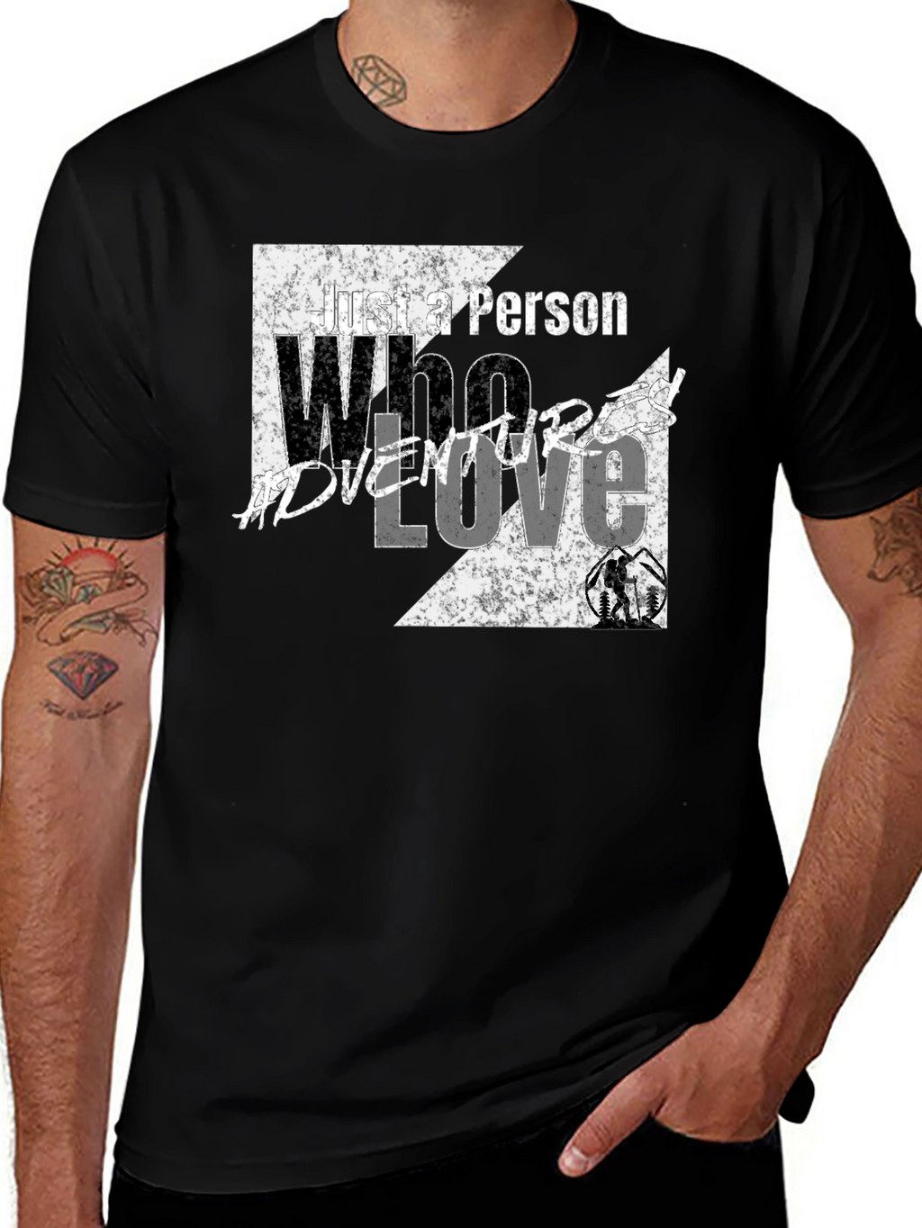 Adventure Love Black Graphic Tee