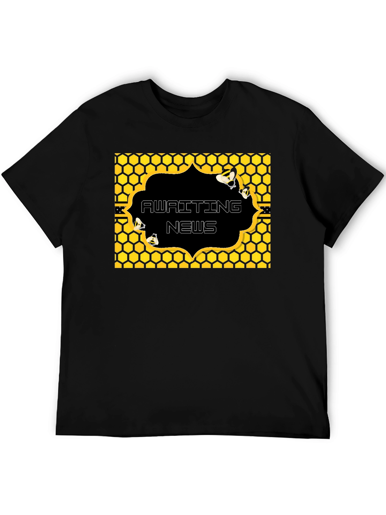 Awaiting News Bee Honeycomb T-Shirt