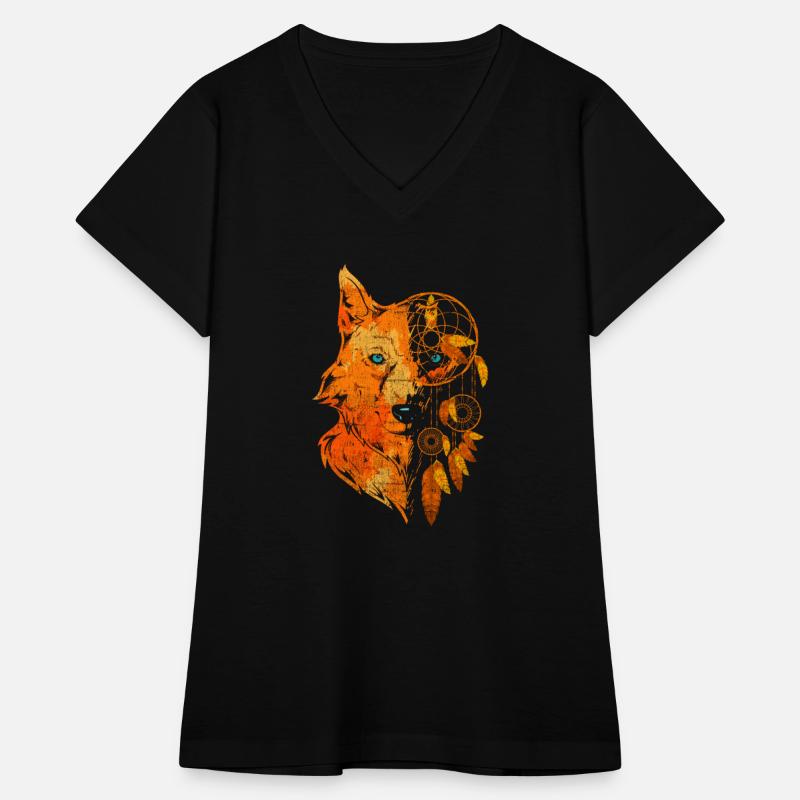 Predator animal motif Indian dream catcher wolf