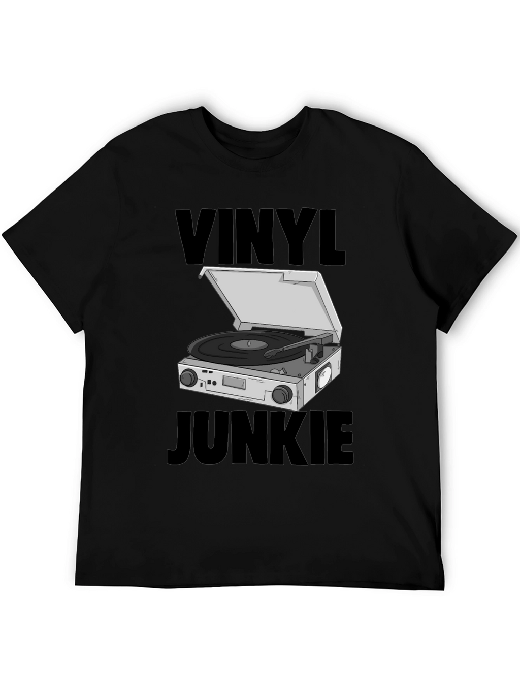 Vinyl Junkie Graphic Tee - Music Lover T-Shirt