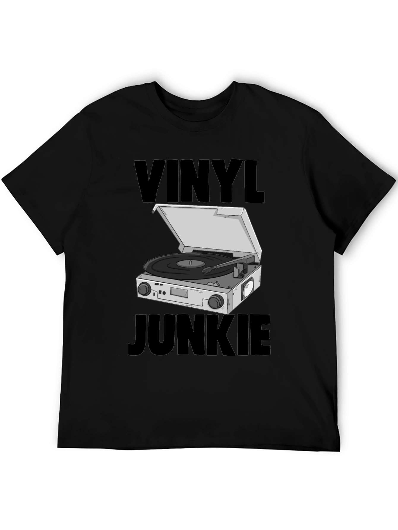 Vinyl Junkie Graphic Tee - Music Lover T-Shirt