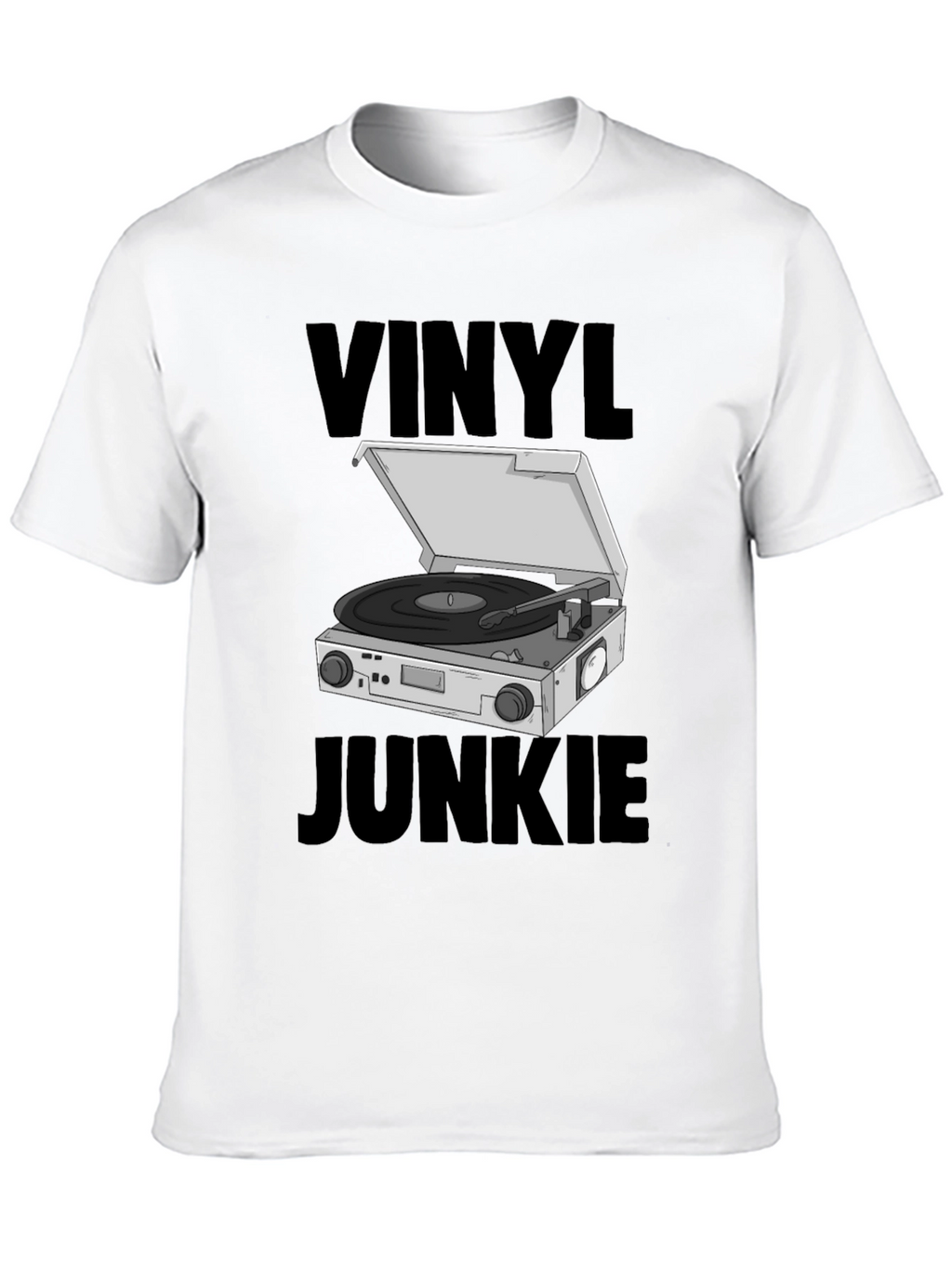 Vinyl Junkie Graphic Tee - Music Lover T-Shirt