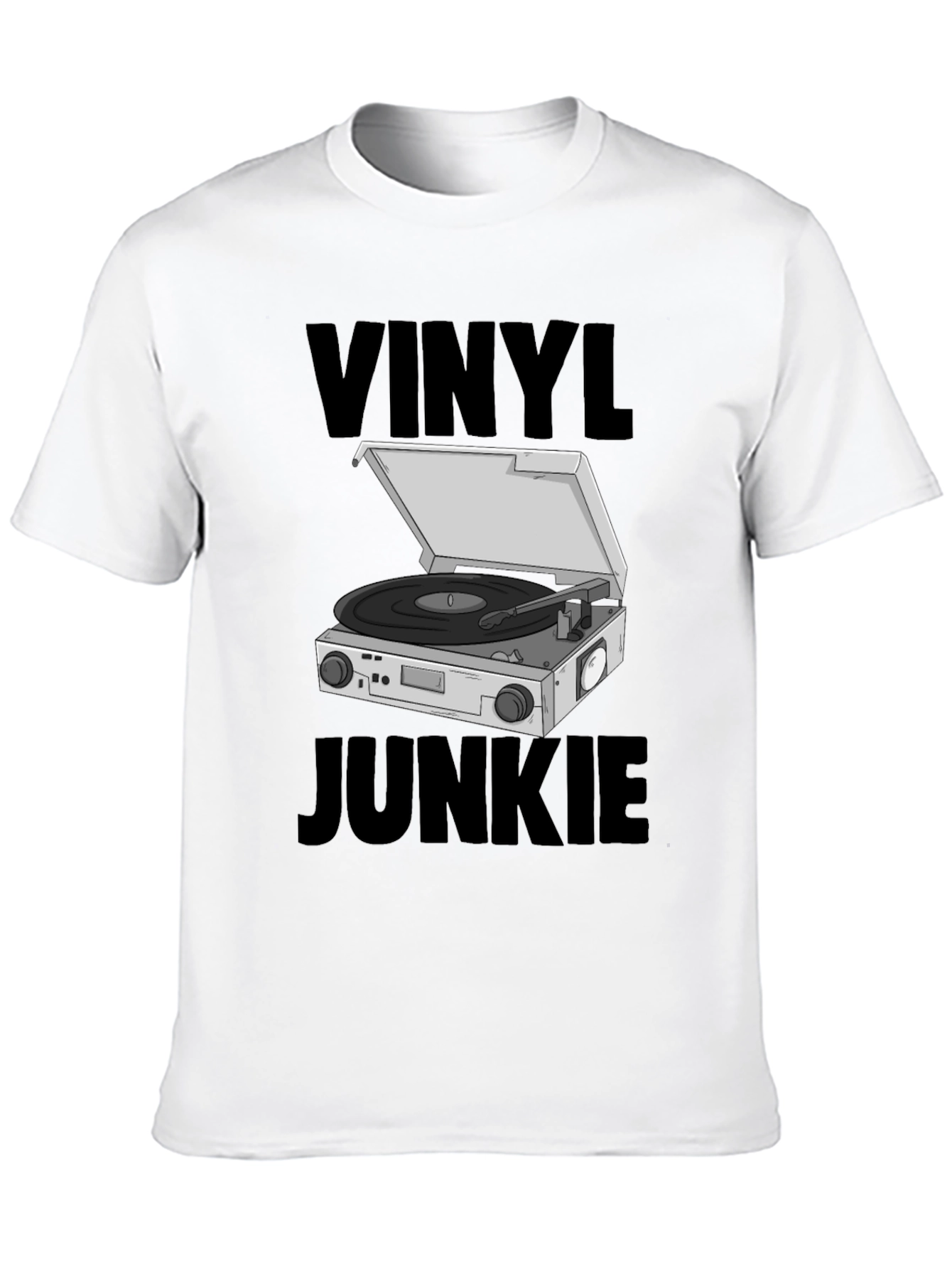 Vinyl Junkie Graphic Tee - Music Lover T-Shirt