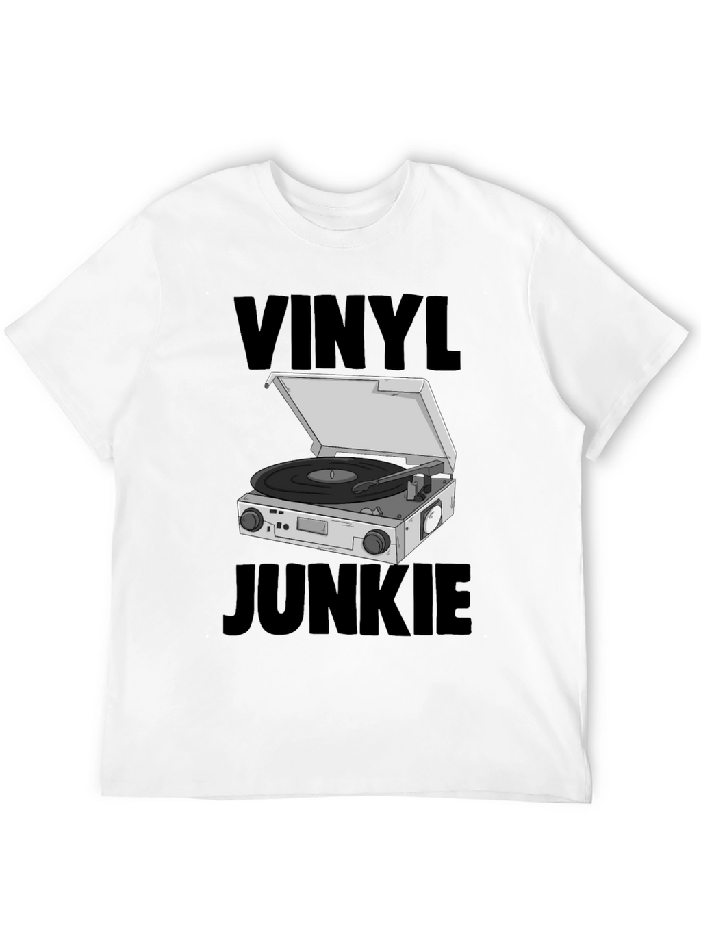 Vinyl Junkie Graphic Tee - Music Lover T-Shirt
