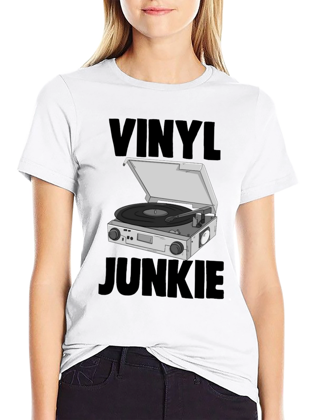 Vinyl Junkie Graphic Tee - Music Lover T-Shirt