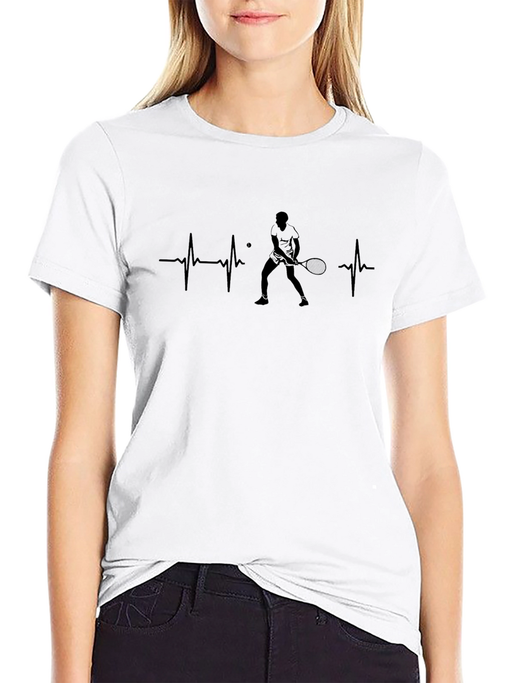 Tennis Heartbeat Graphic T-Shirt