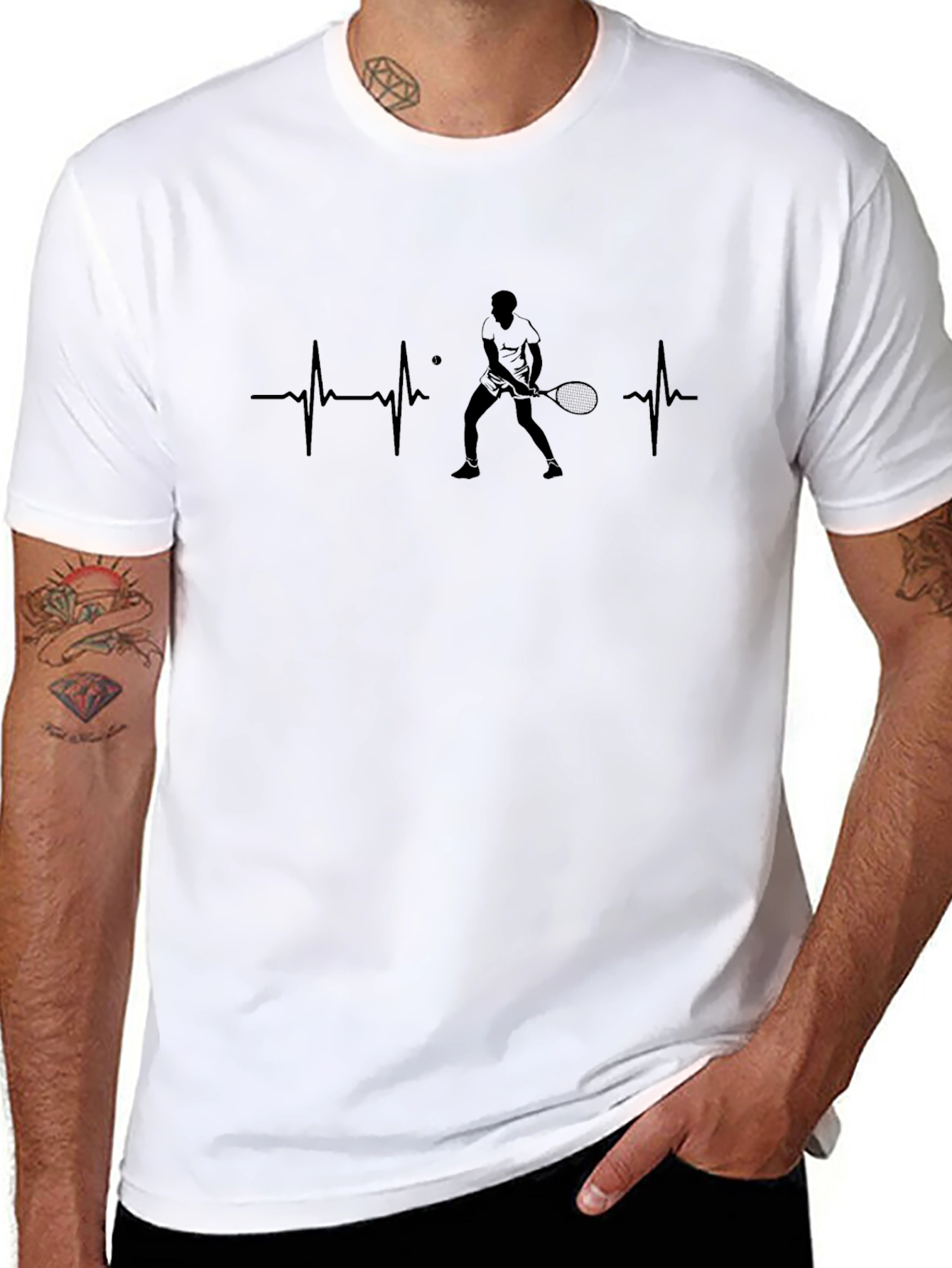 Tennis Heartbeat Graphic T-Shirt