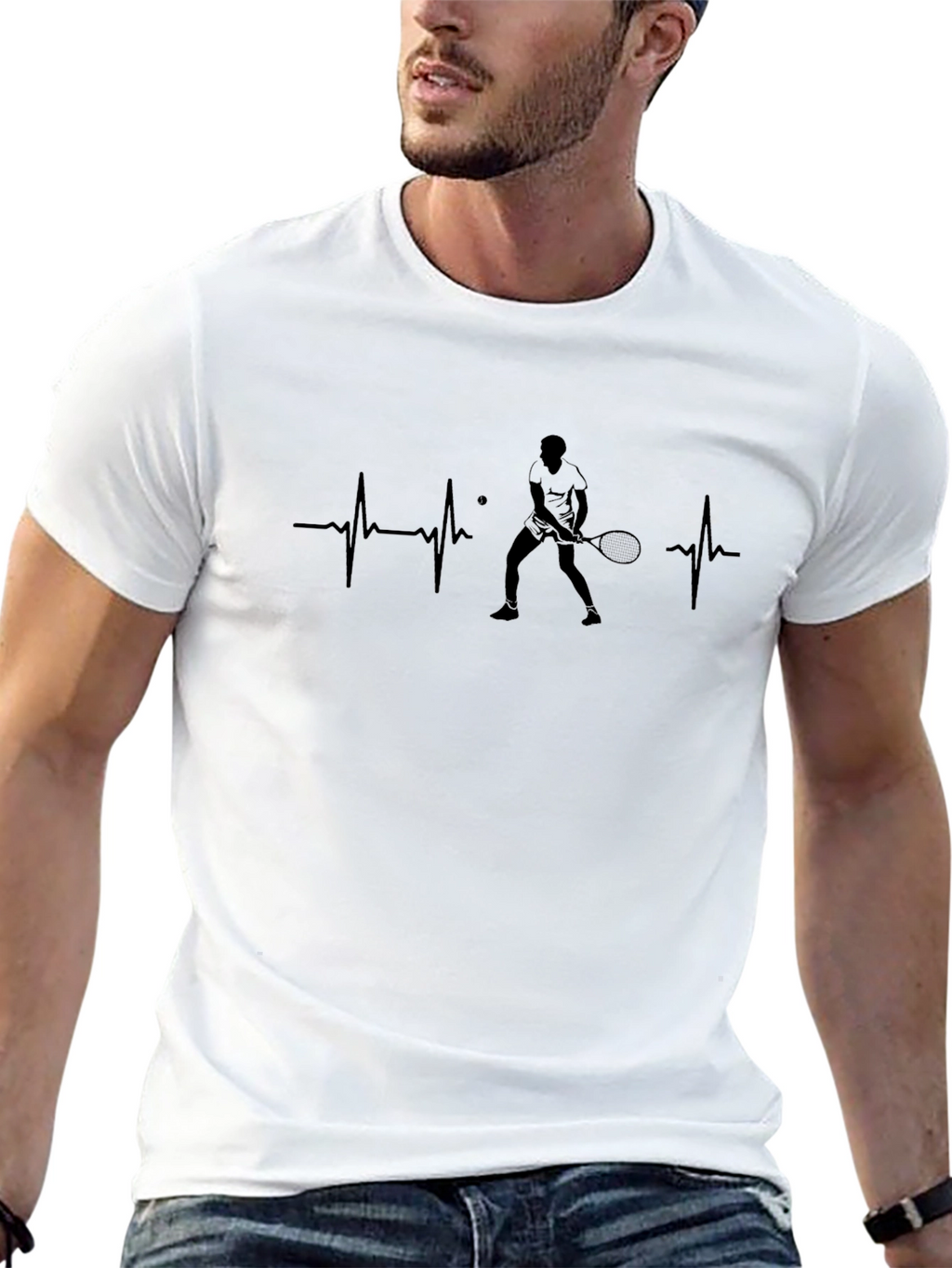 Tennis Heartbeat Graphic T-Shirt