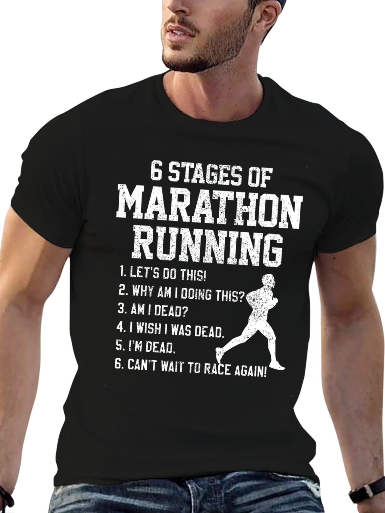 Marathon Running Stages Graphic Tee