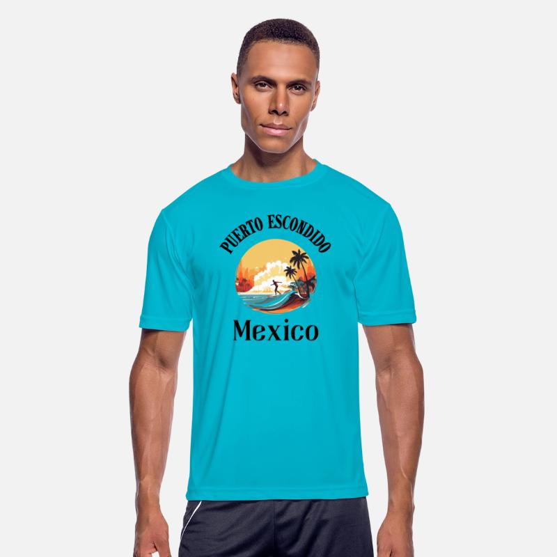 Puerto Escondido Oaxaca Mexico Surf and Palm Trees