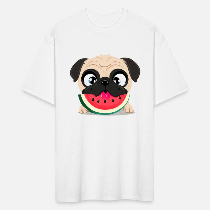 Pug with Watermelon, Fruity Dog Design