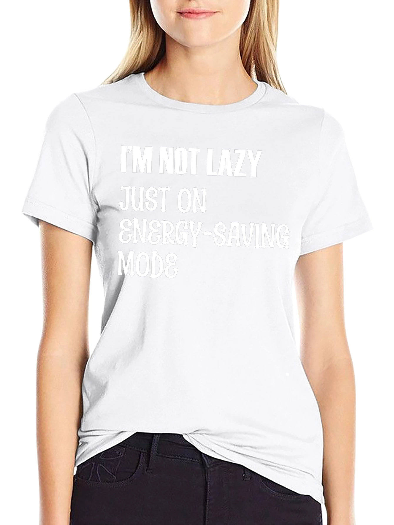 Funny Energy-Saving Mode Graphic T-Shirt