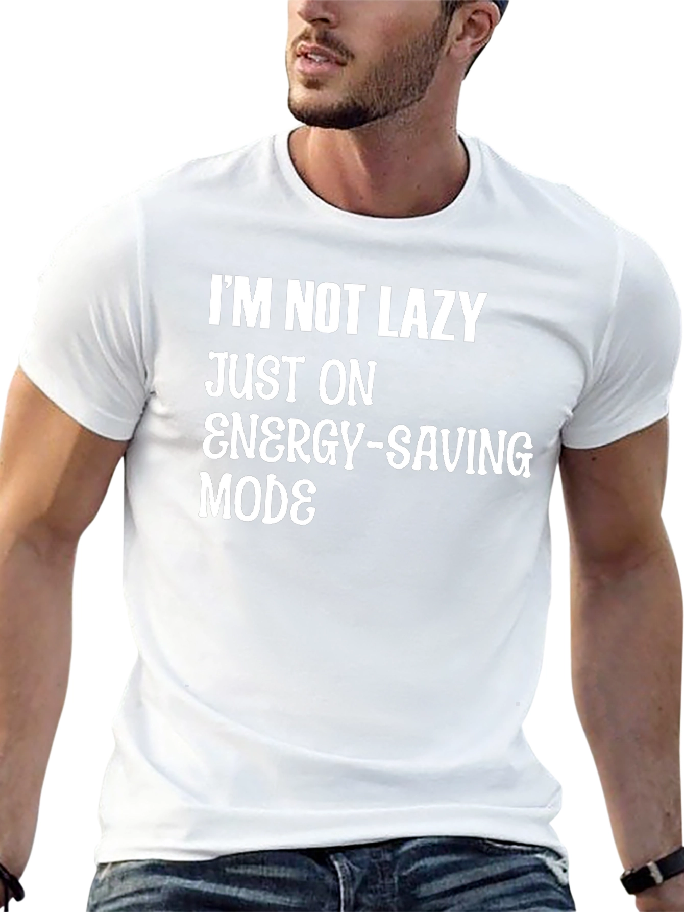 Funny Energy-Saving Mode Graphic T-Shirt