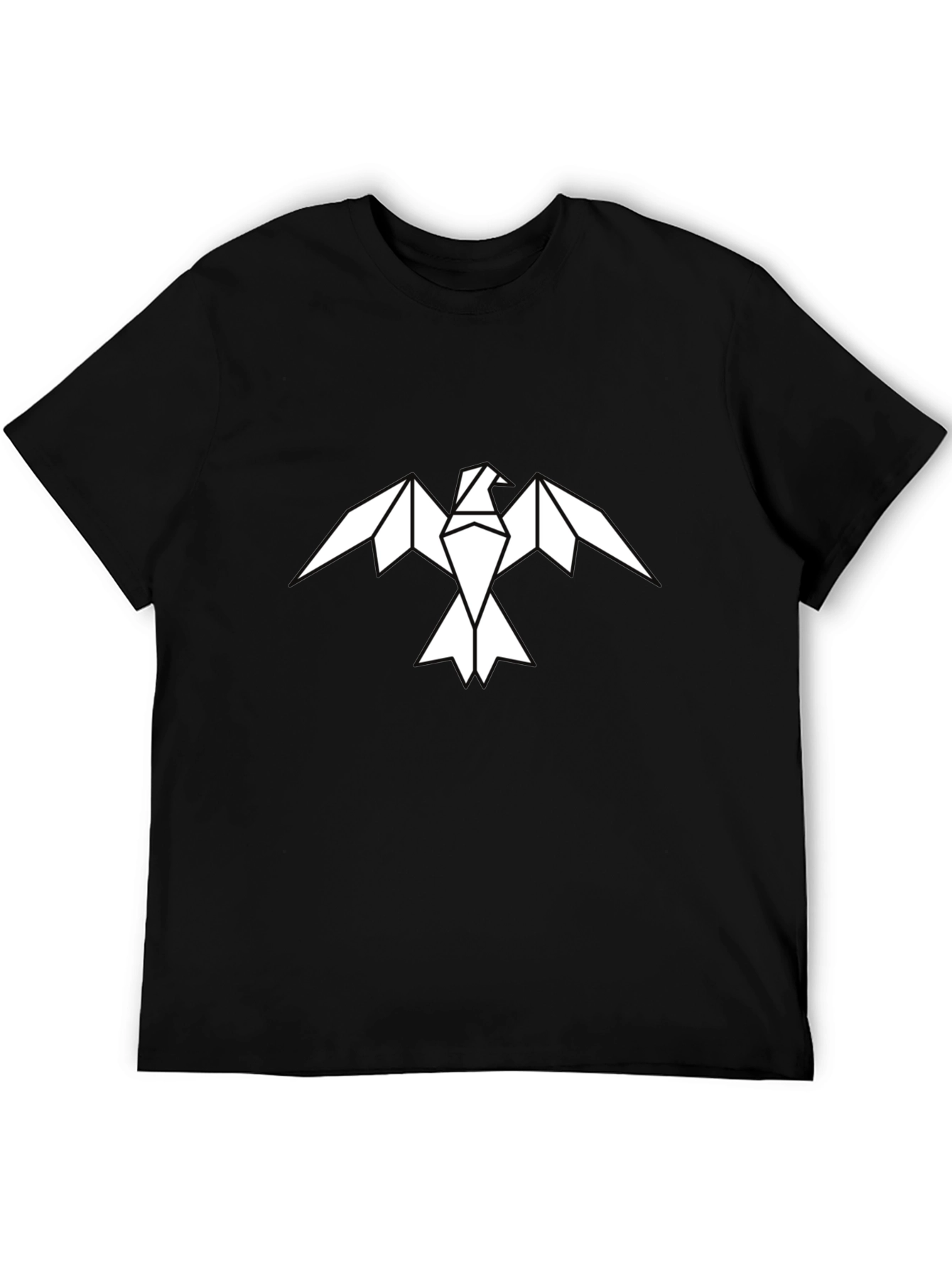 Geometric Eagle Graphic Tee - Mens Black Shirt