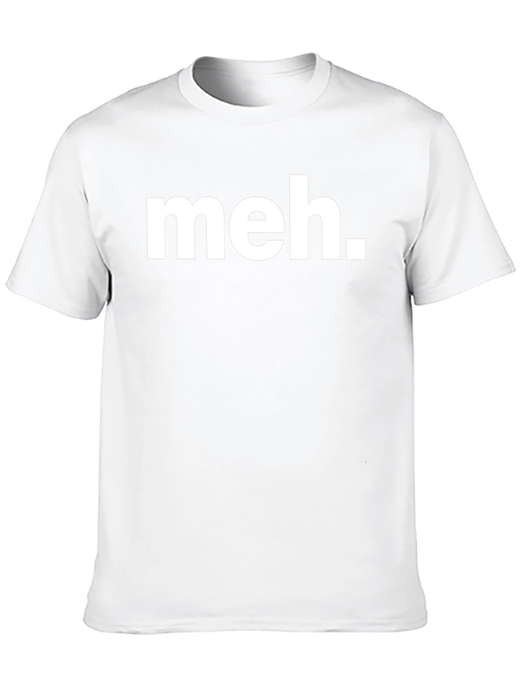 Meh T-Shirt - Black Crew Neck Tee