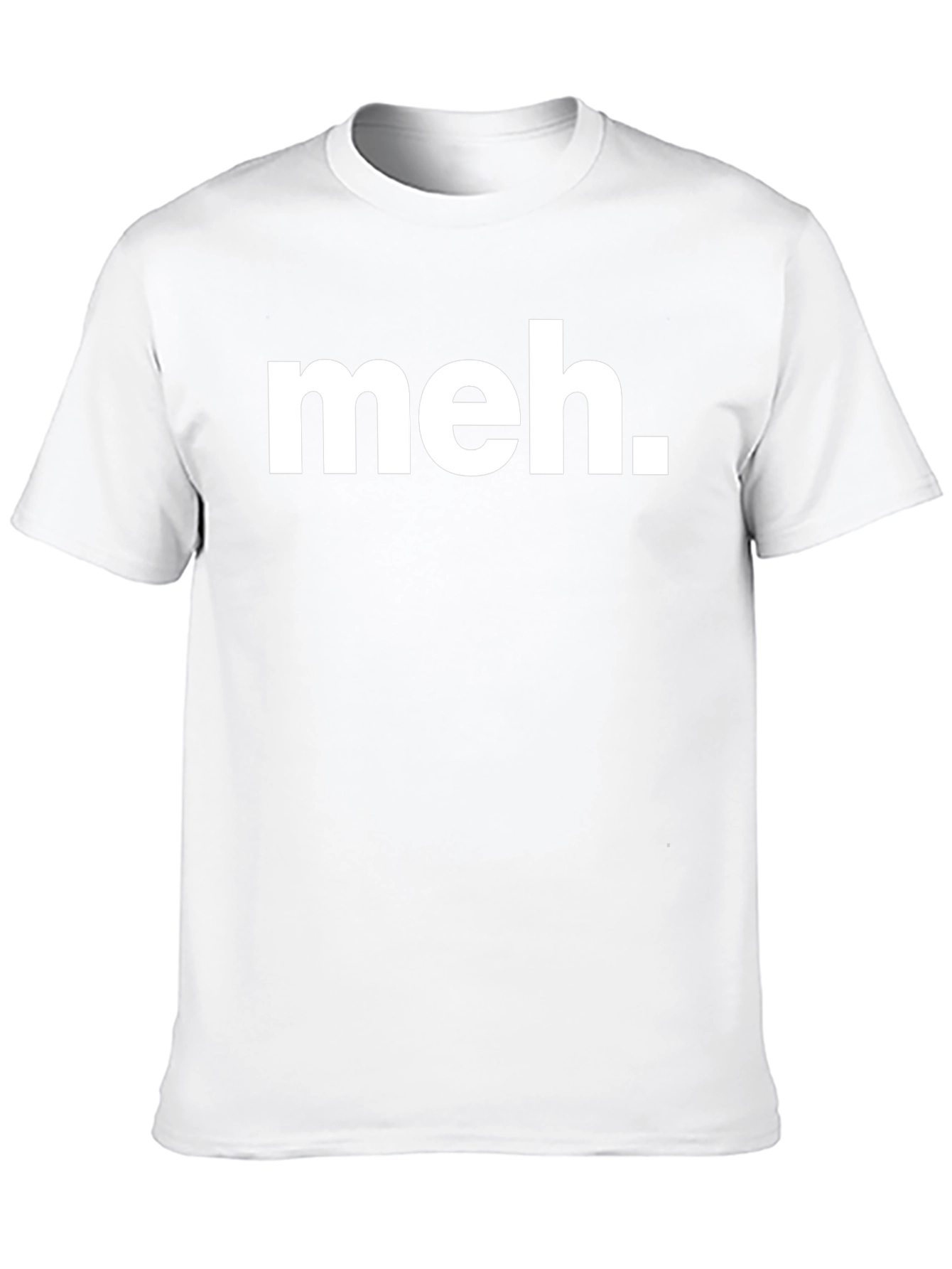Meh T-Shirt - Black Crew Neck Tee