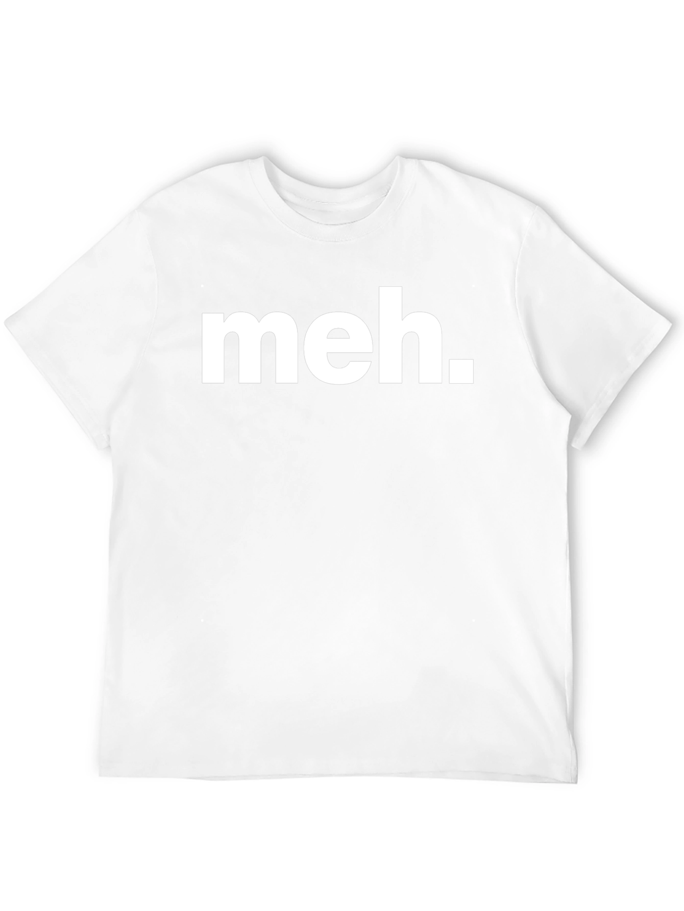 Meh T-Shirt - Black Crew Neck Tee