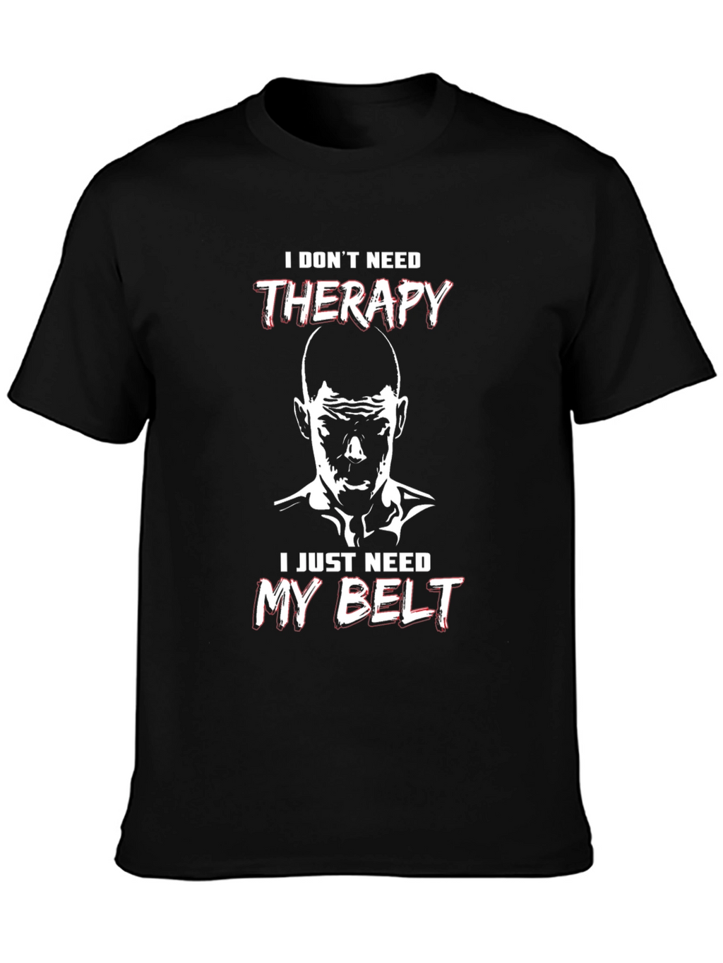 Therapy Belt Black T-Shirt - Martial Arts Motivation