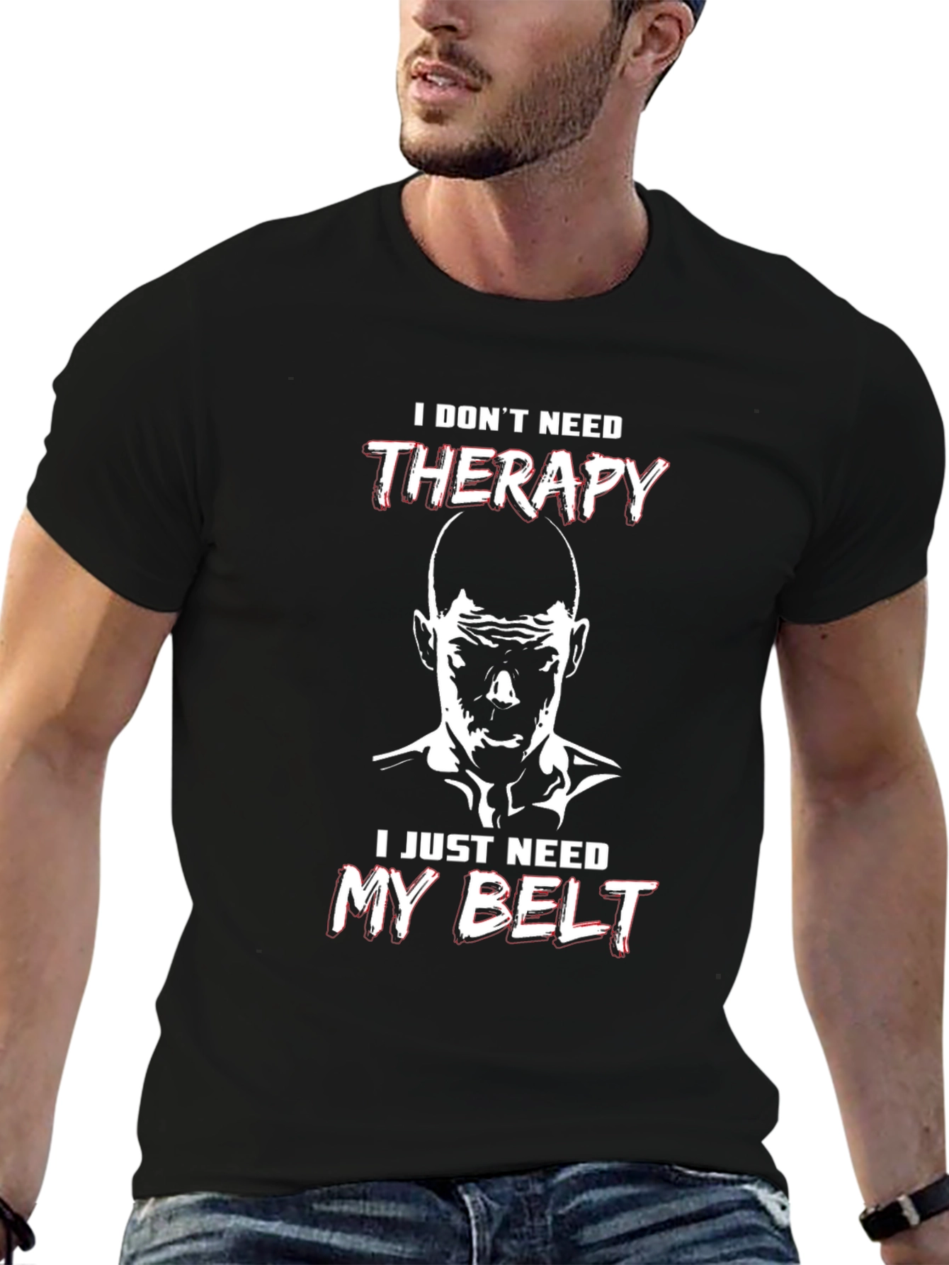 Therapy Belt Black T-Shirt - Martial Arts Motivation