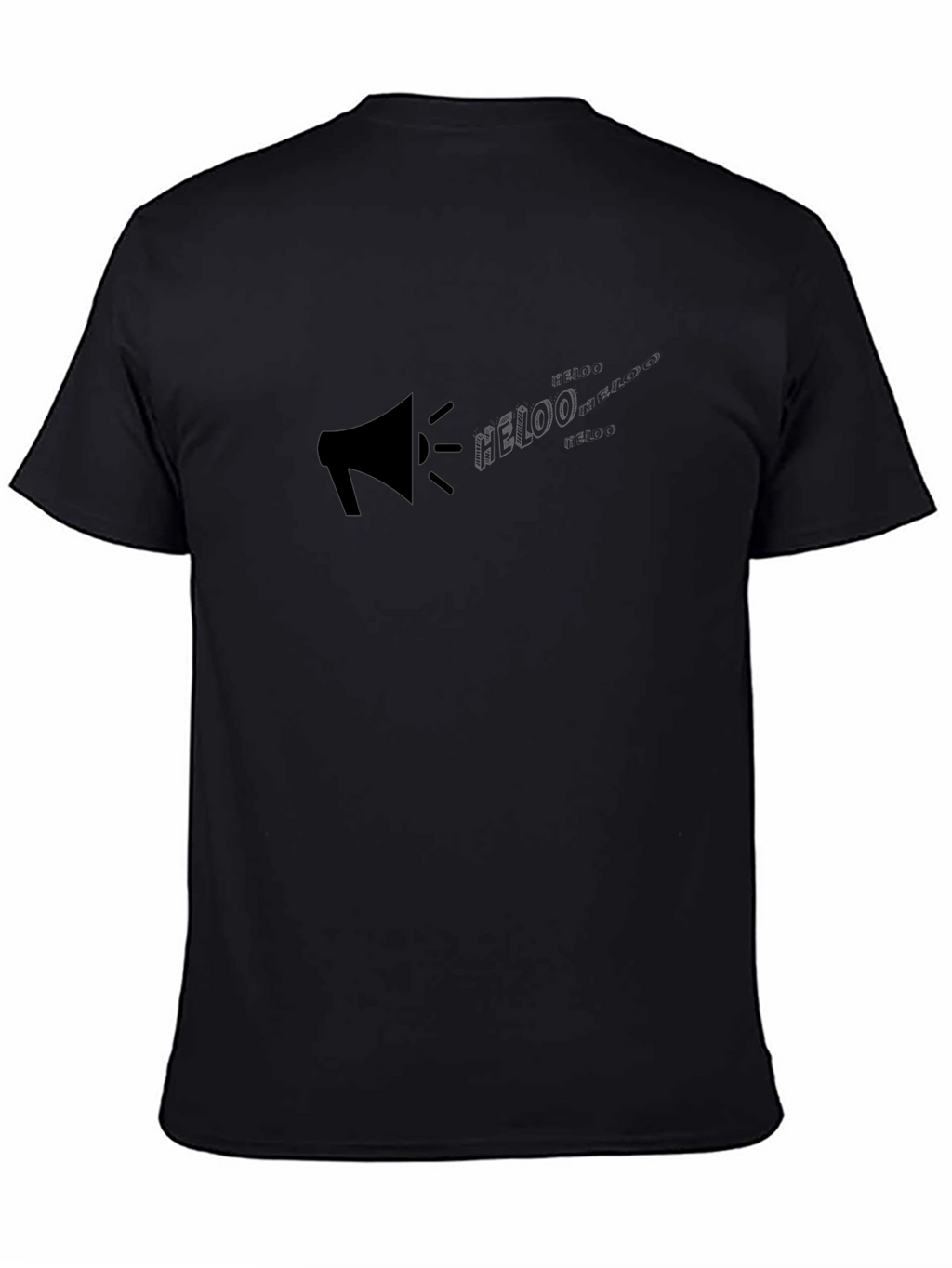 Black Graphic Tee - Megaphone Design