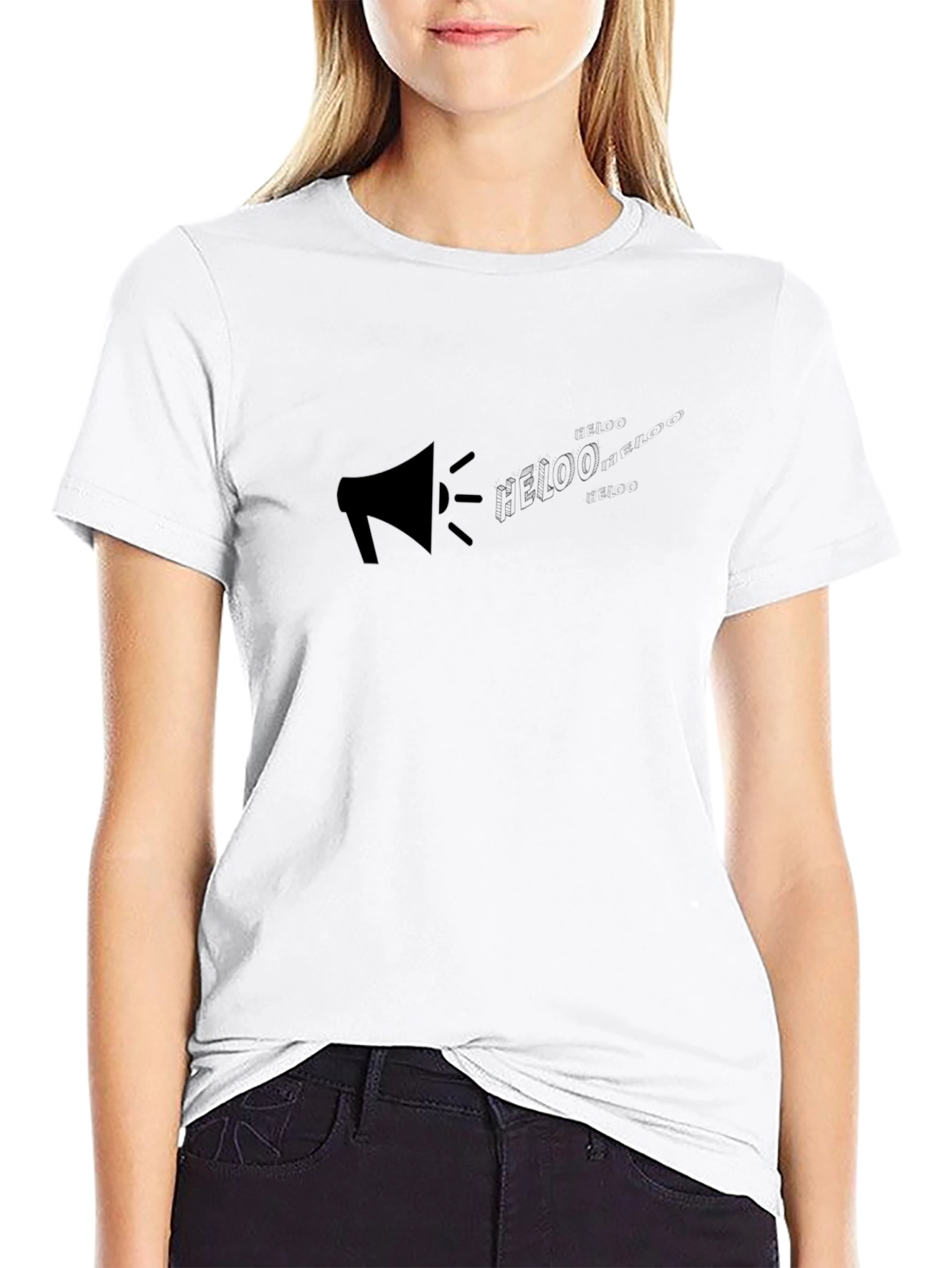Black Graphic Tee - Megaphone Design