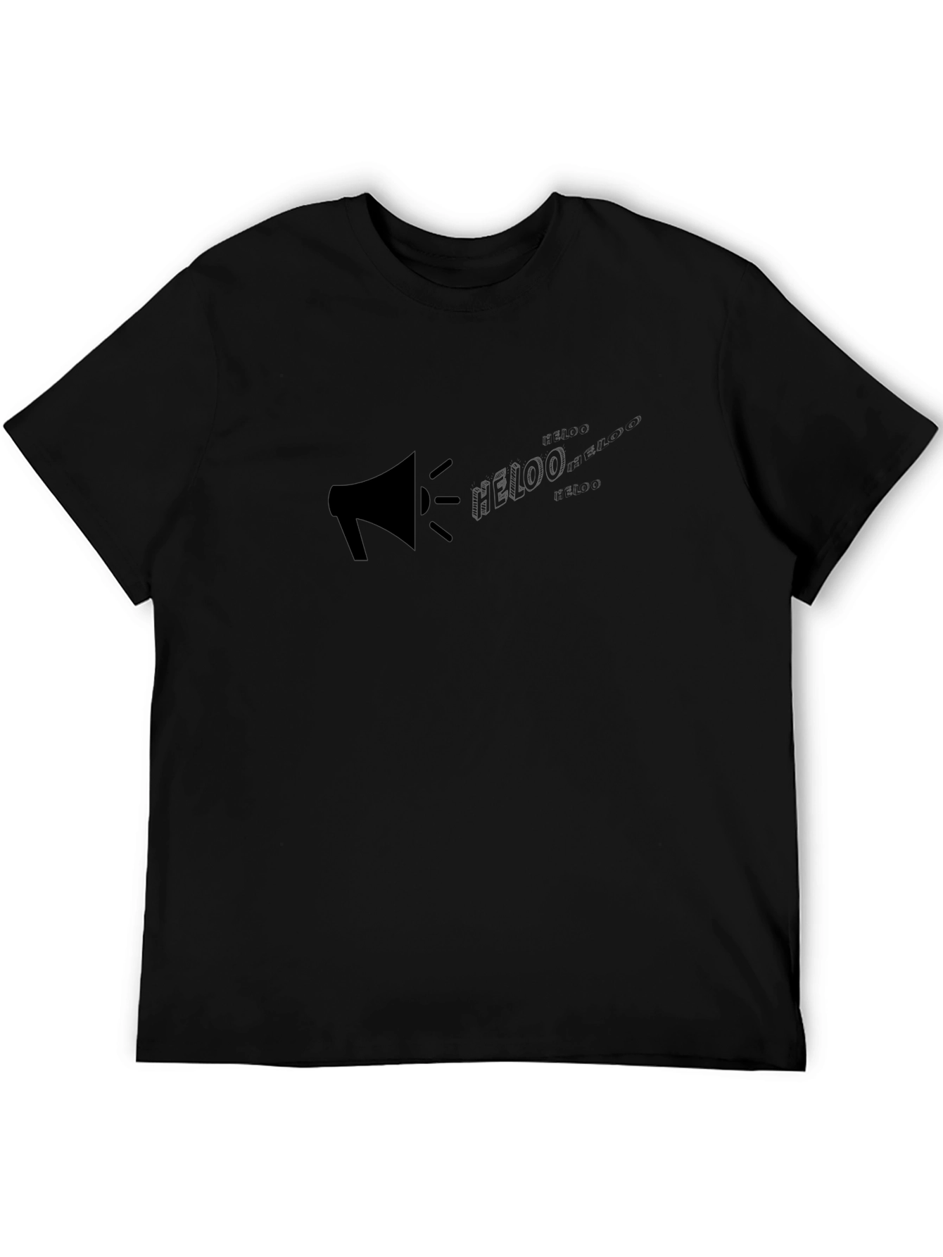 Black Graphic Tee - Megaphone Design