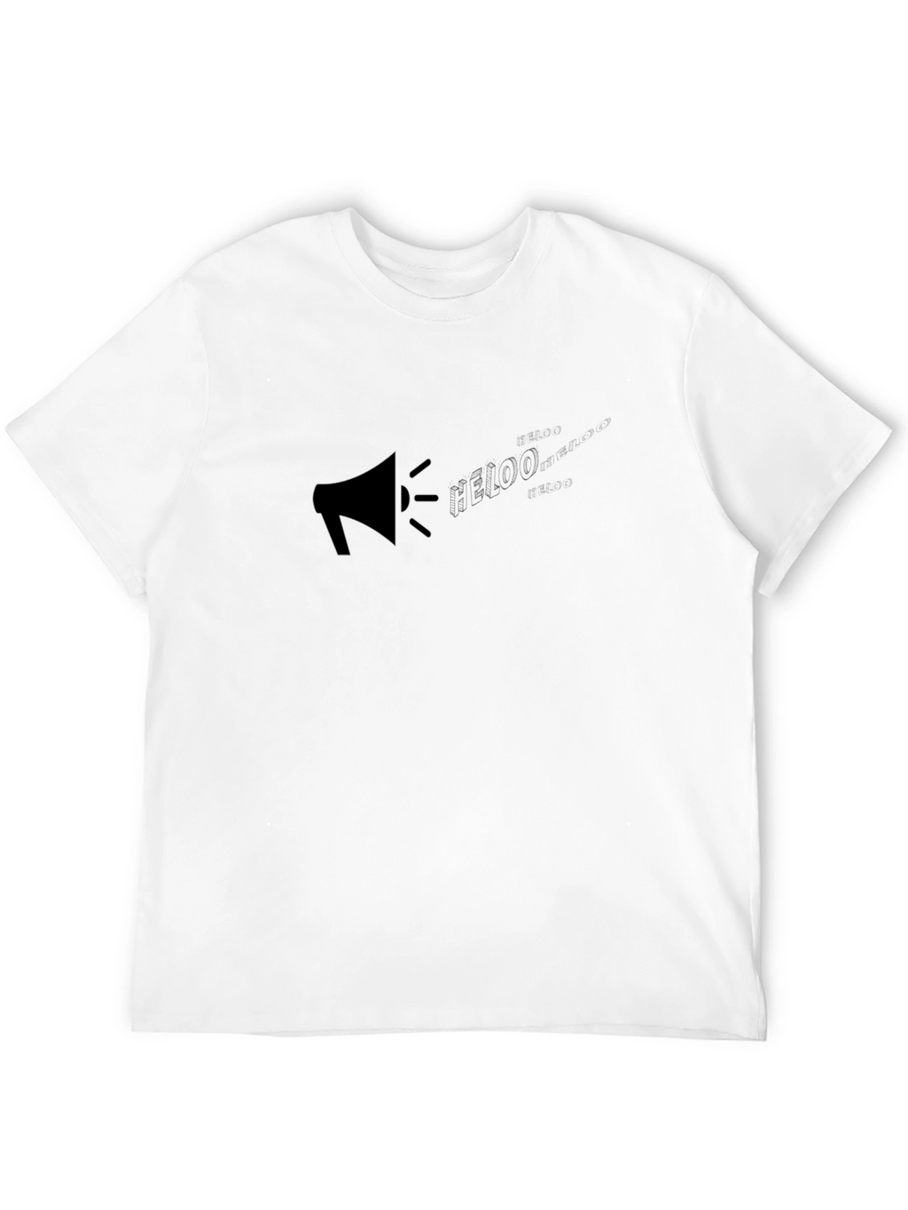 Black Graphic Tee - Megaphone Design