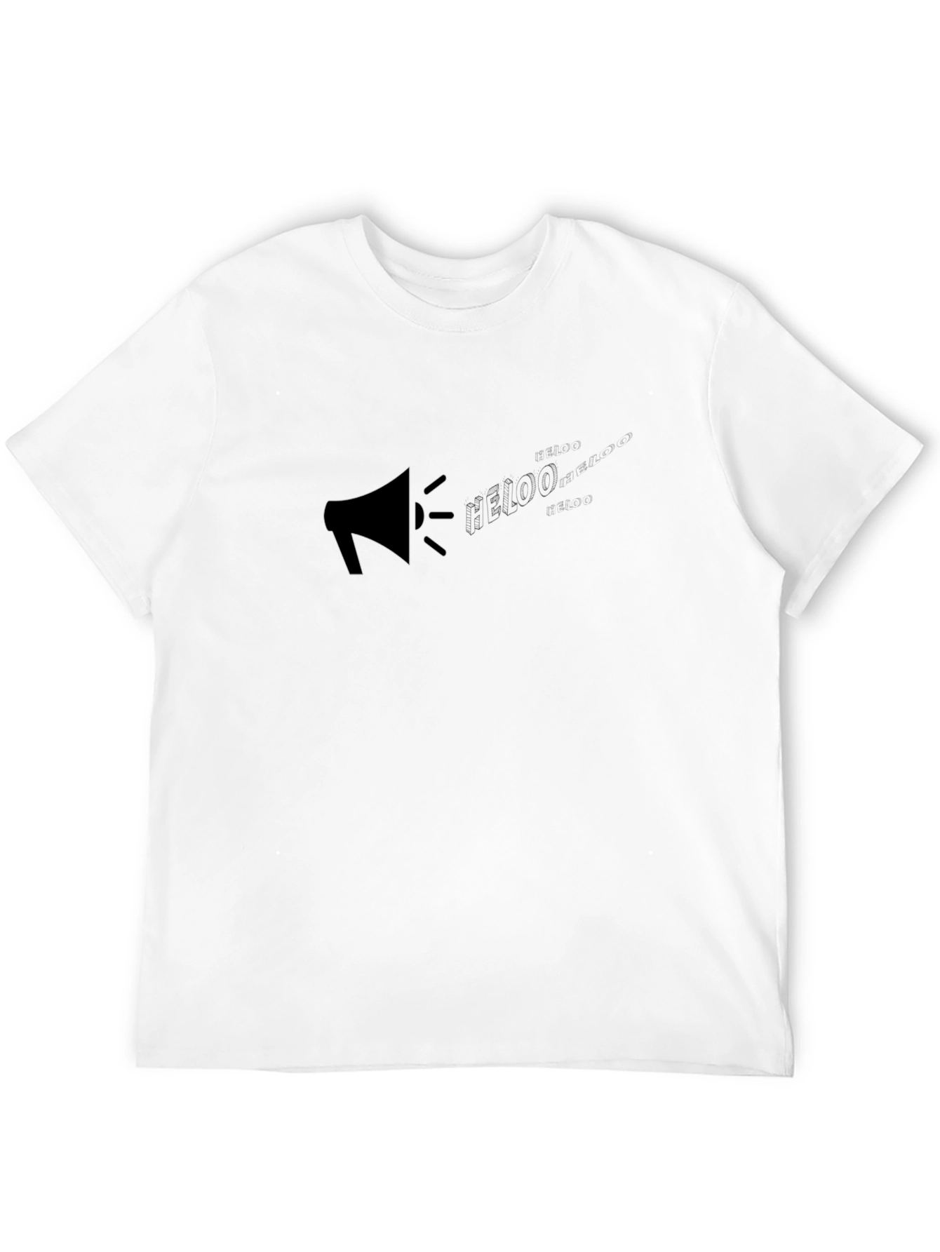 Black Graphic Tee - Megaphone Design