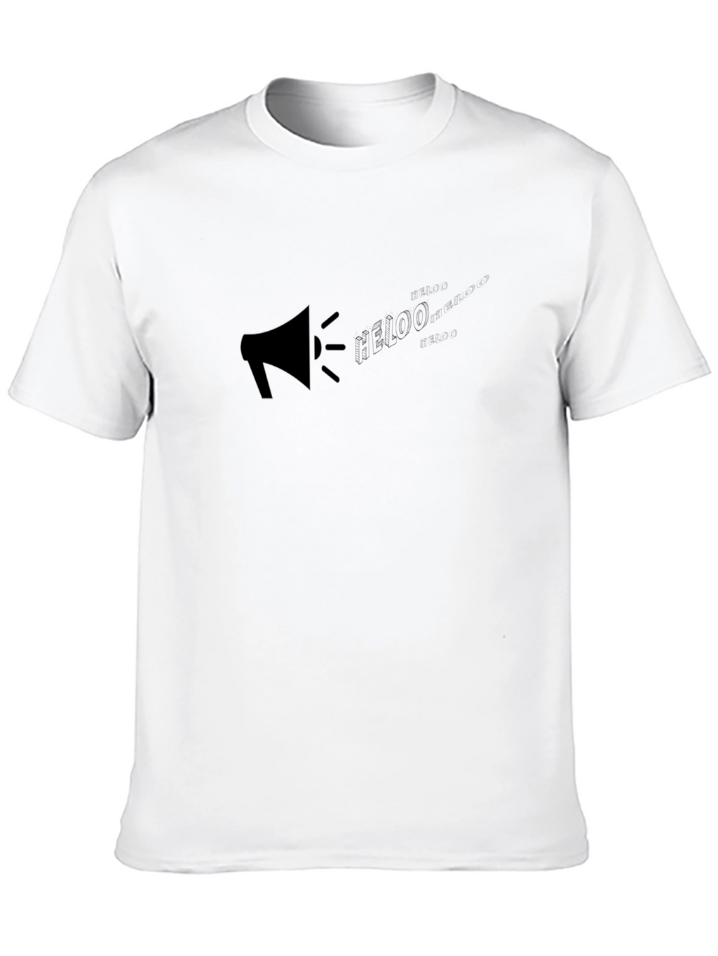 Black Graphic Tee - Megaphone Design