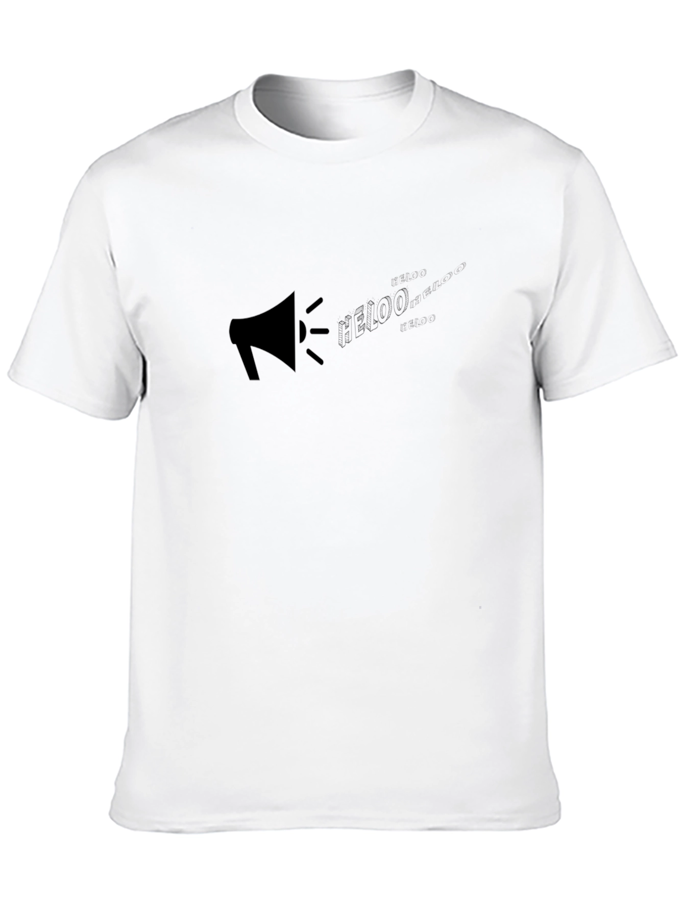 Black Graphic Tee - Megaphone Design