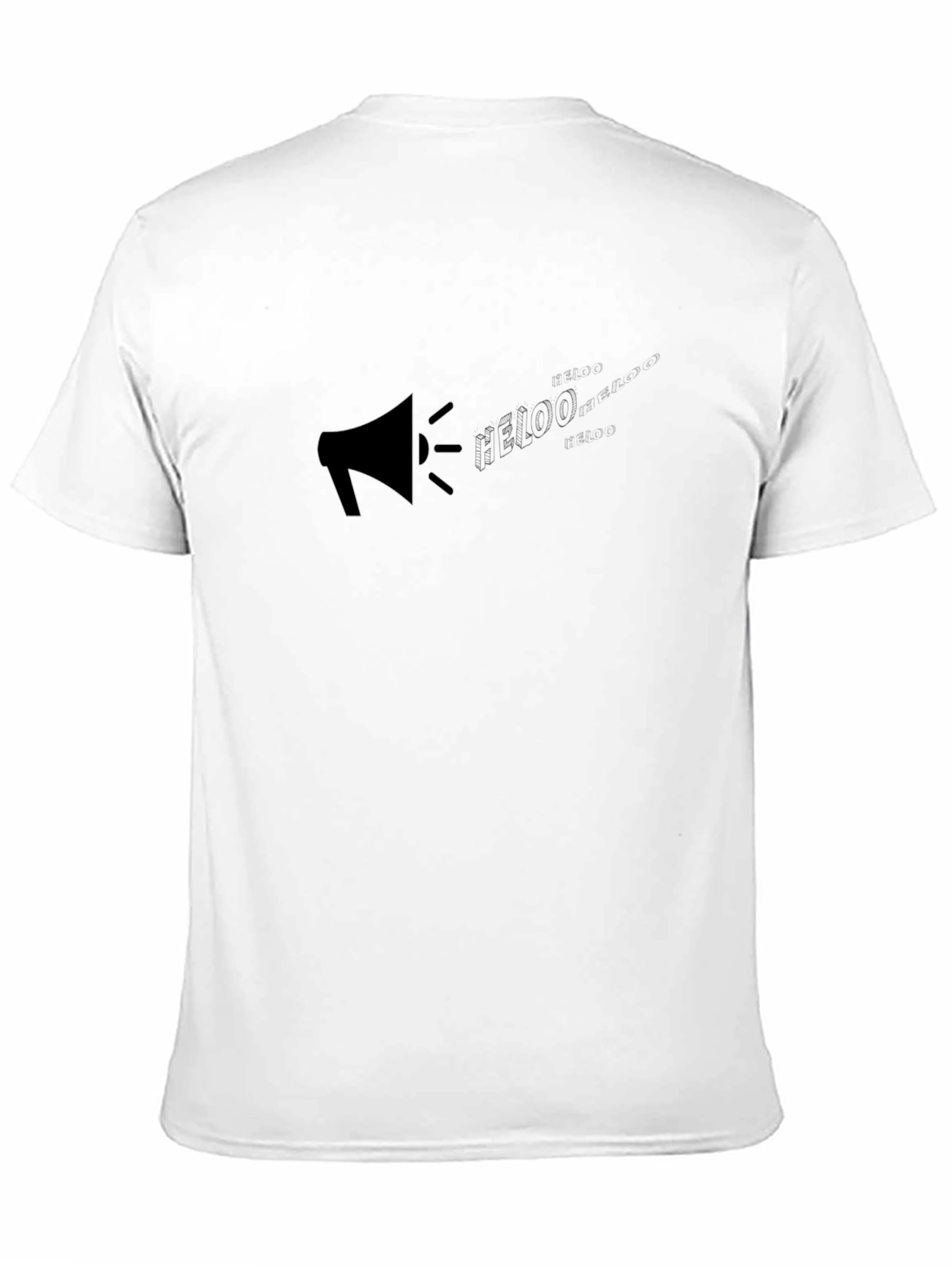 Black Graphic Tee - Megaphone Design