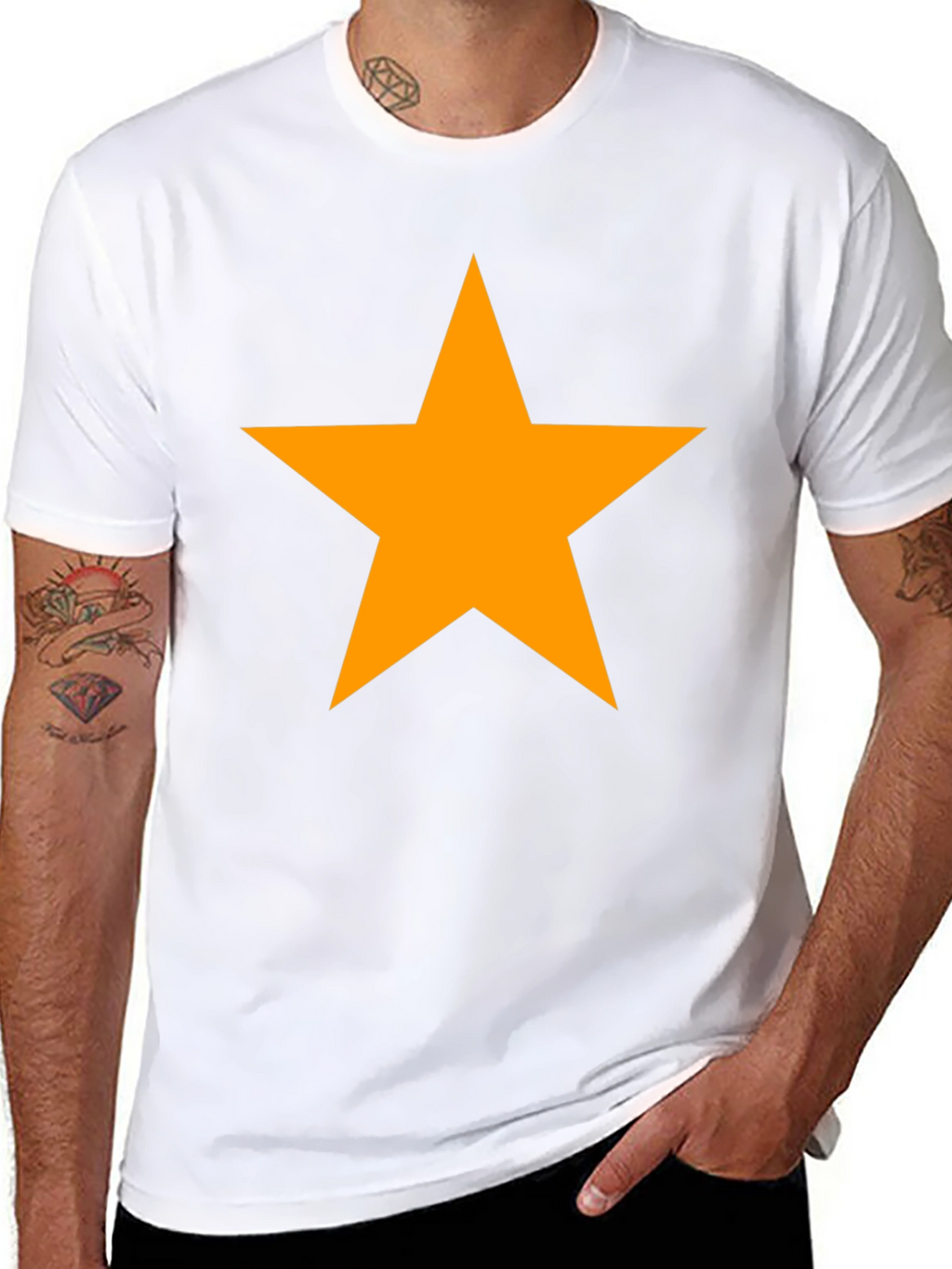 Bold Star Graphic Tee - Classic Black