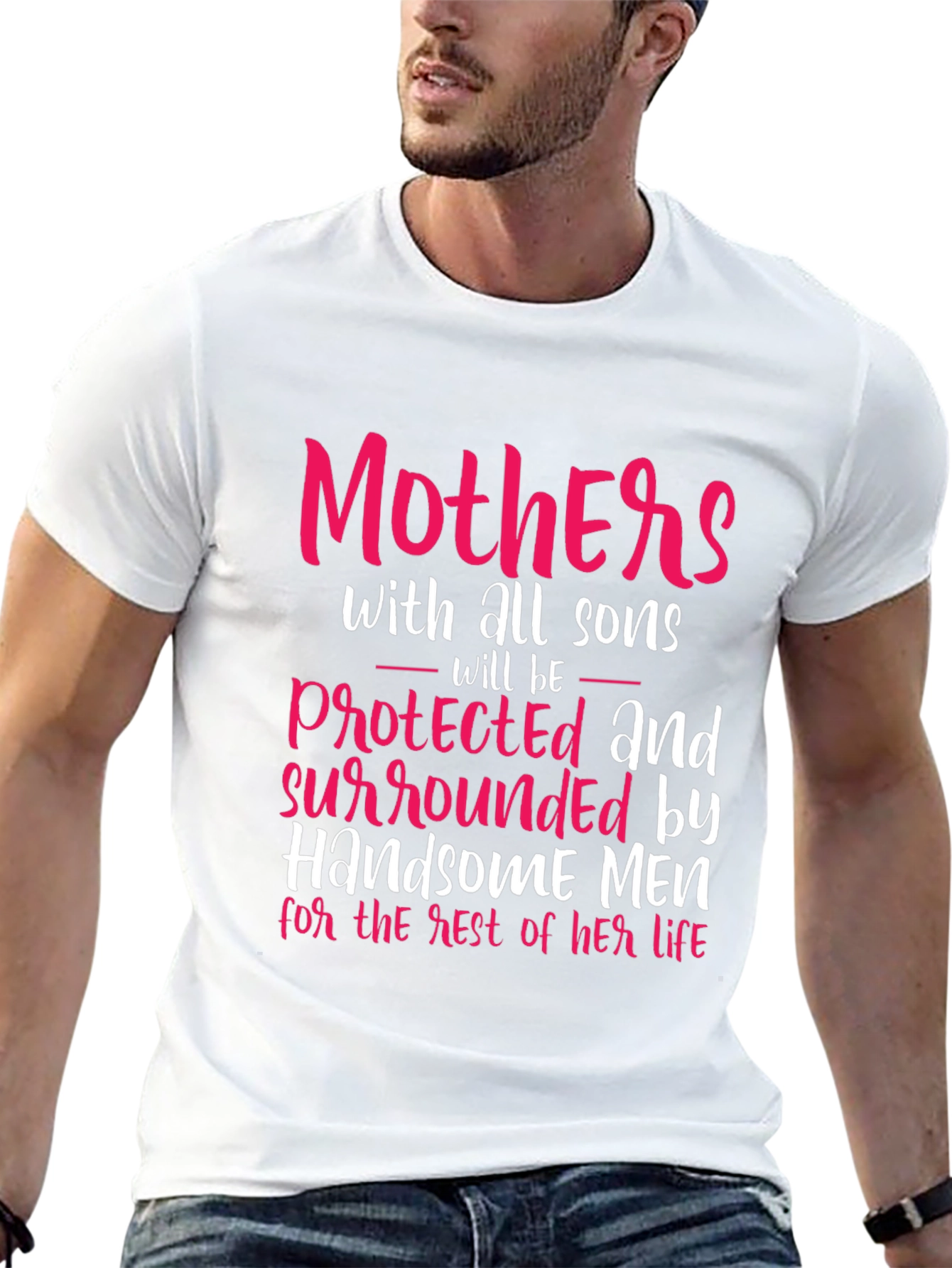 Mother of Sons Graphic Tee - Protective Handsome Men