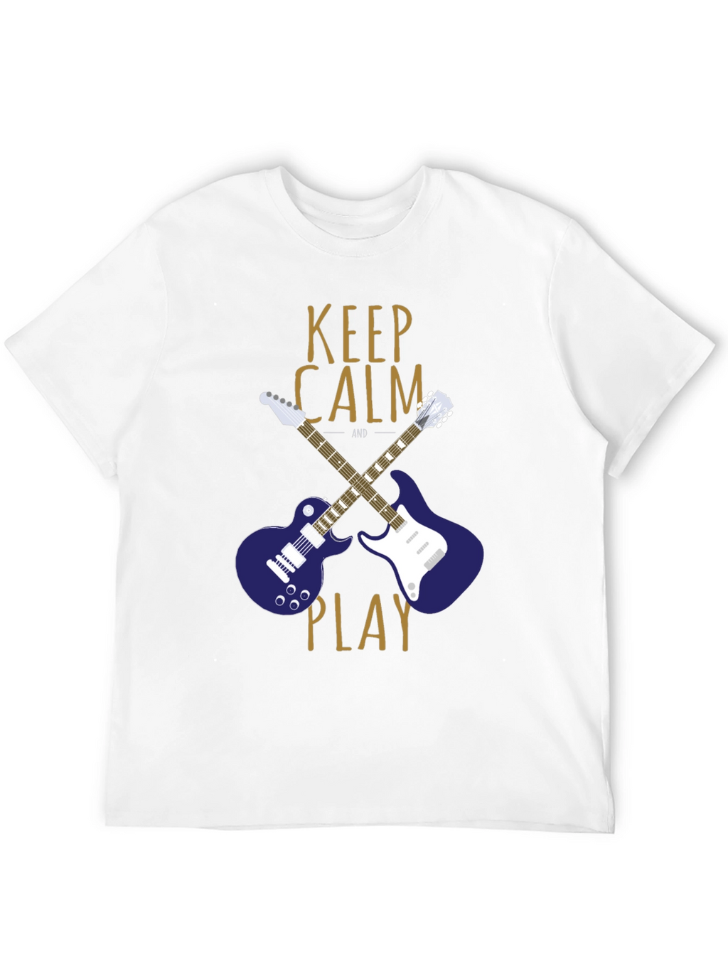 Keep Calm and Play Guitar Graphic T-Shirt