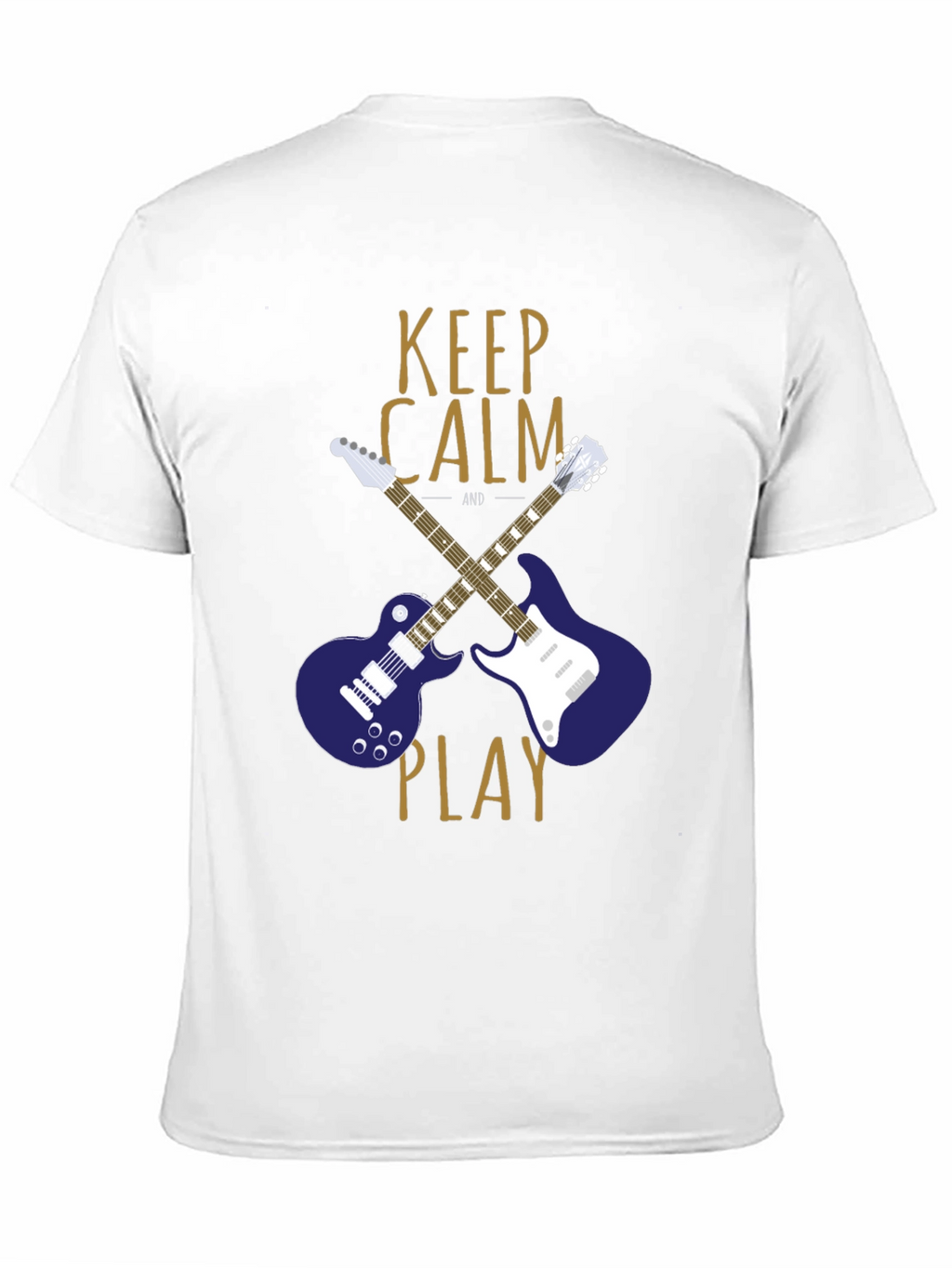 Keep Calm and Play Guitar Graphic T-Shirt
