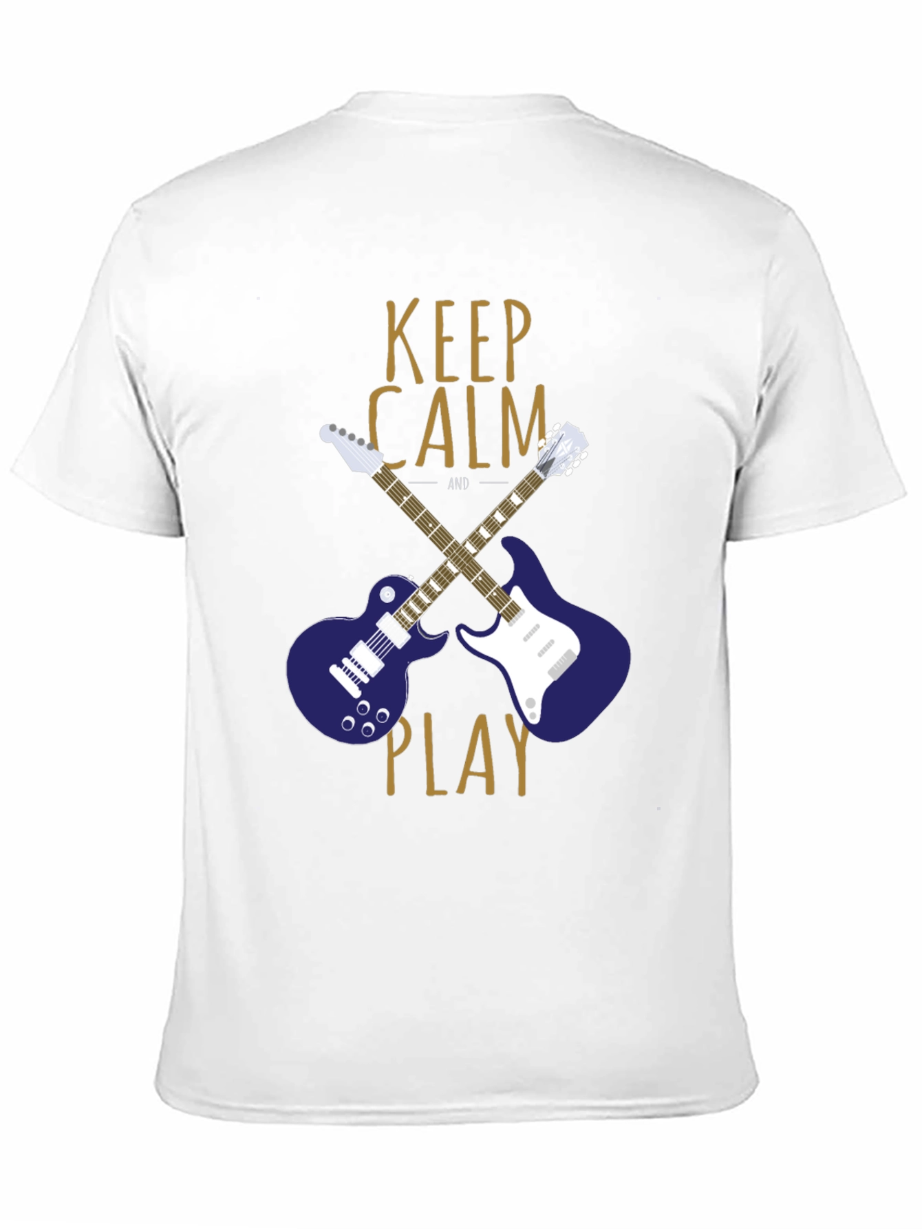 Keep Calm and Play Guitar Graphic T-Shirt