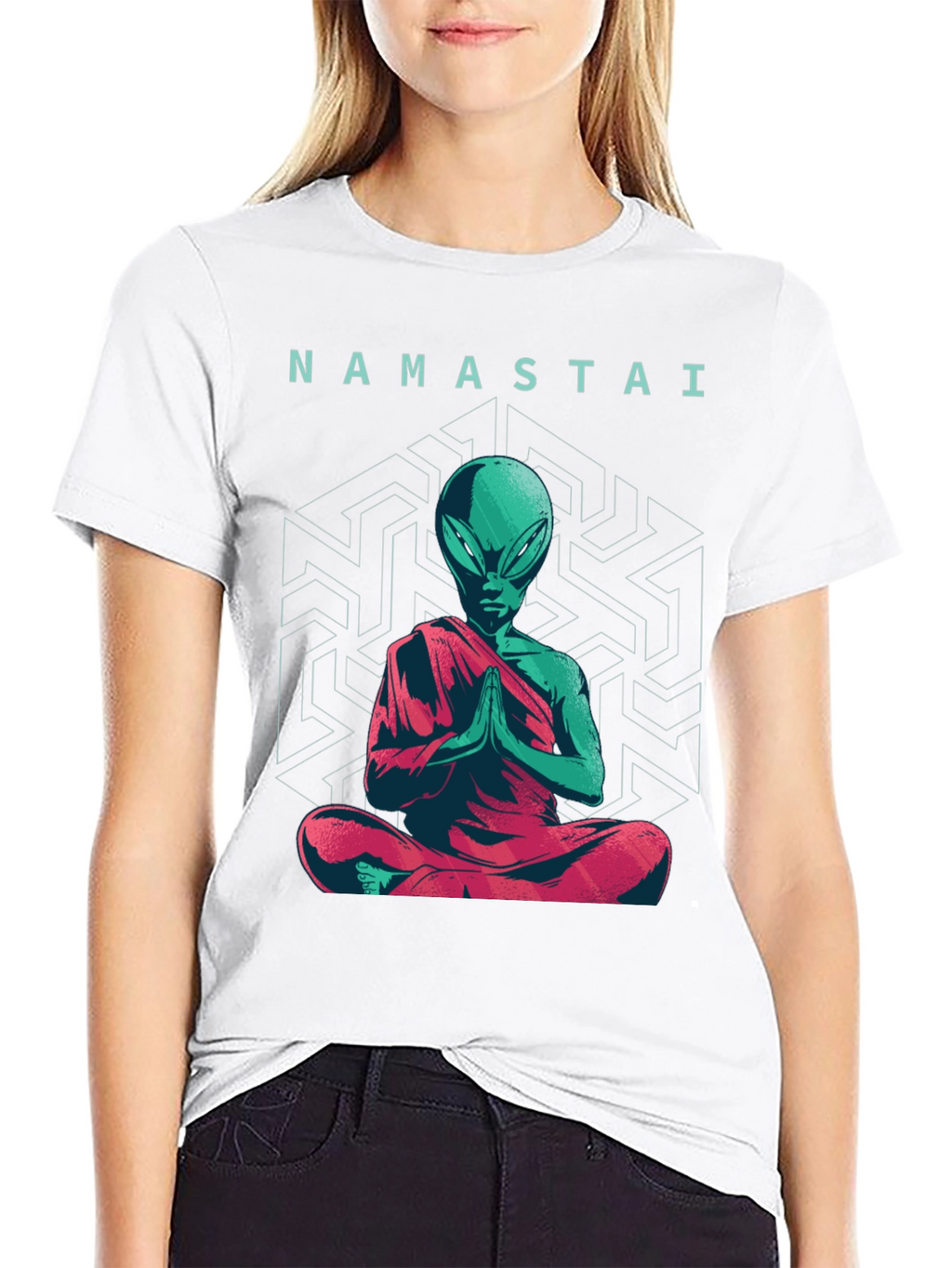 Namastai Alien Meditation T-Shirt - Sci-Fi Spiritual Tee