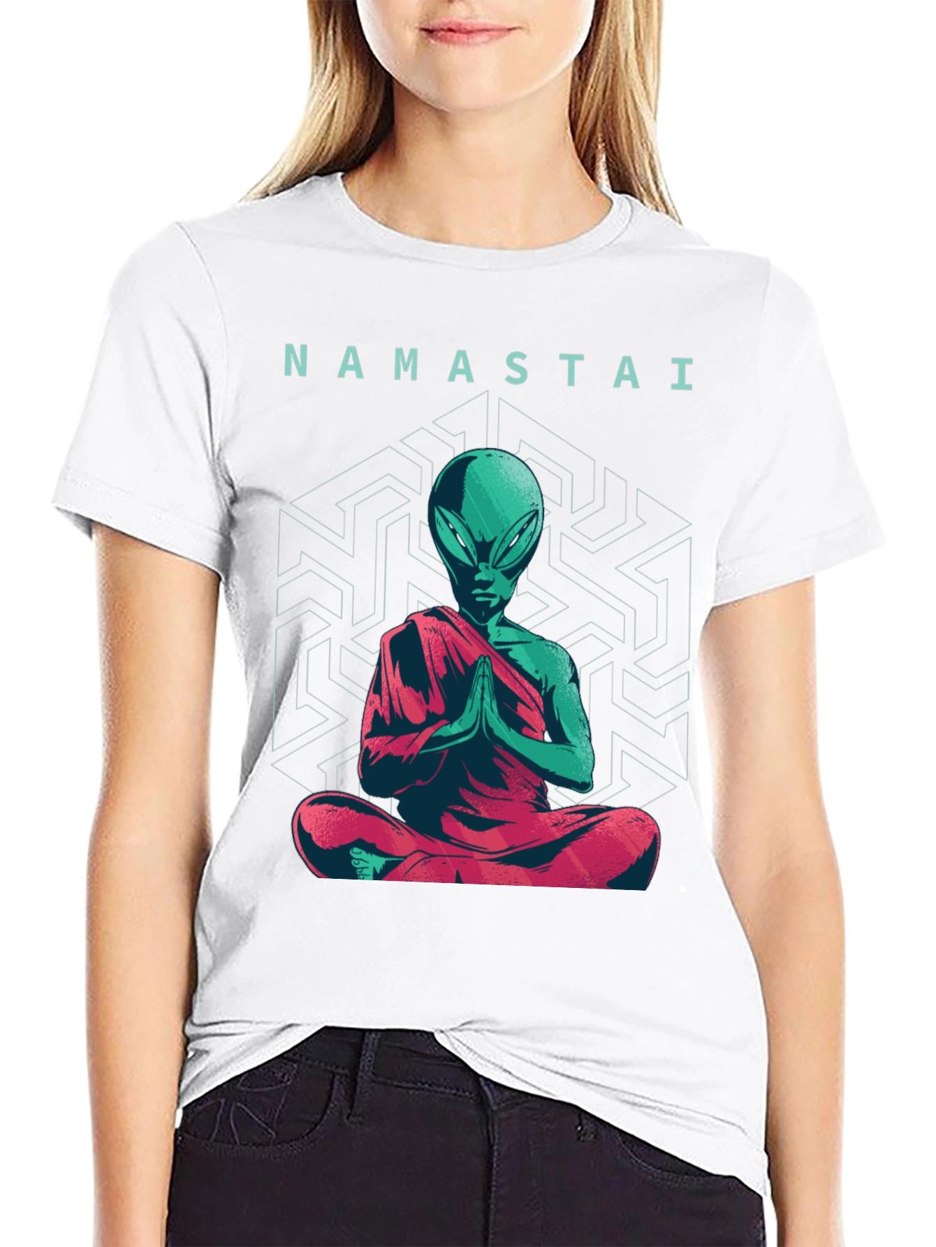 Namastai Alien Meditation T-Shirt - Sci-Fi Spiritual Tee