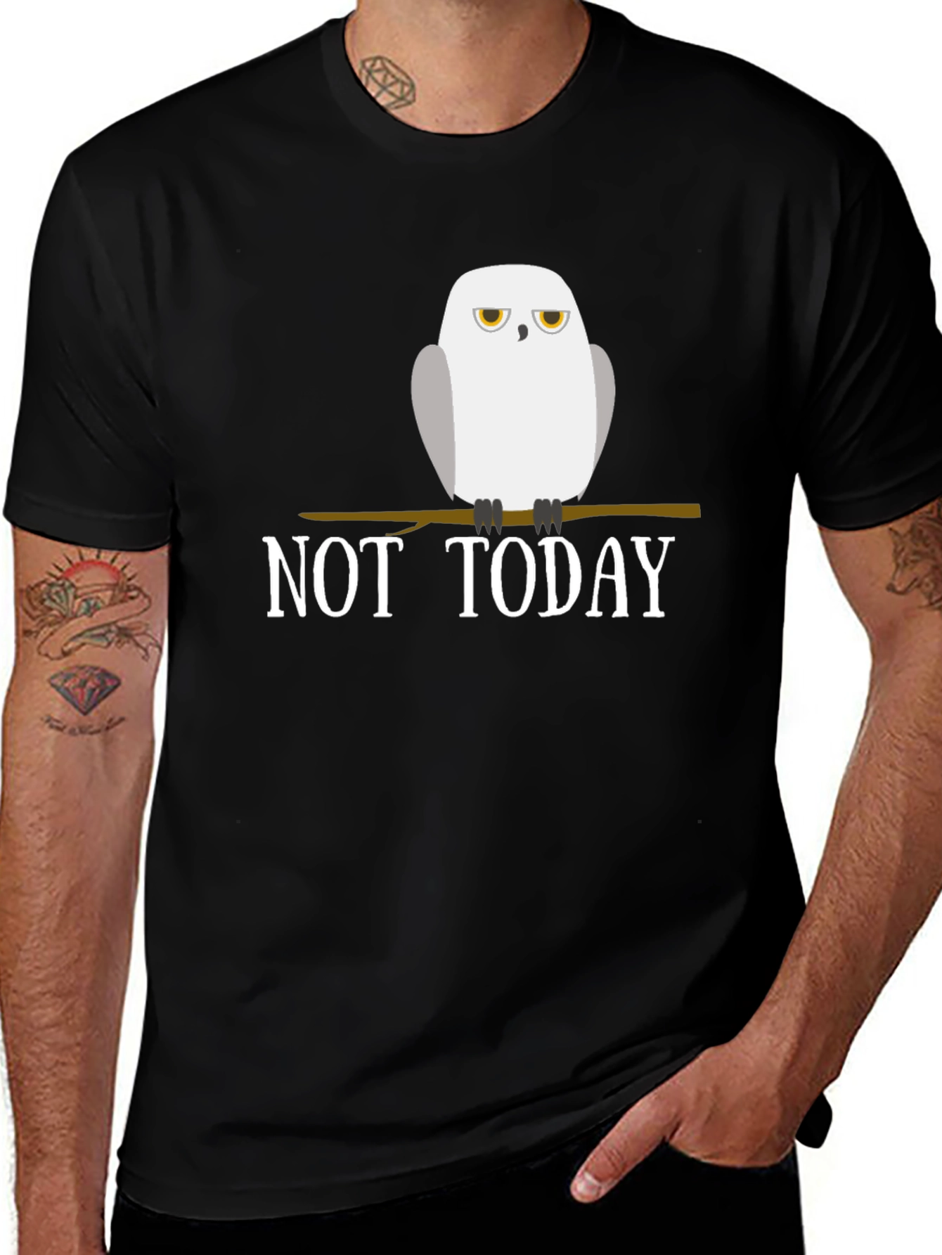 Not Today Owl Graphic Tee - Unisex Casual T-Shirt