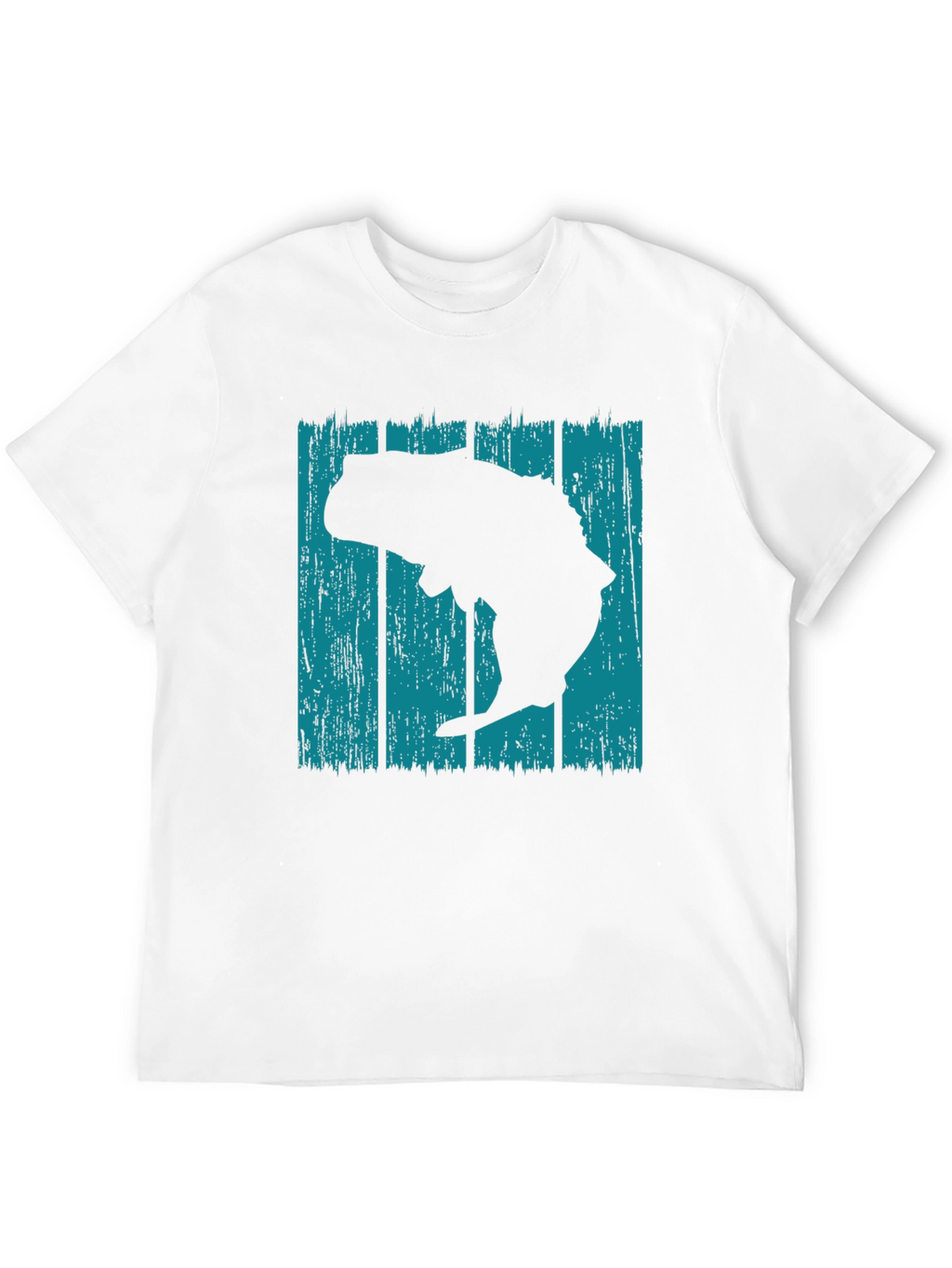 Retro Bass Fish Graphic T-Shirt - Black